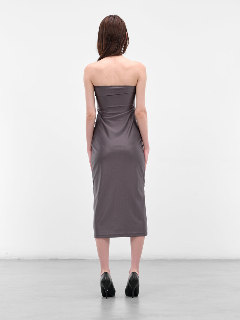 Gray Multi Buckle Midi Dress (COPR231F5001-GREY)