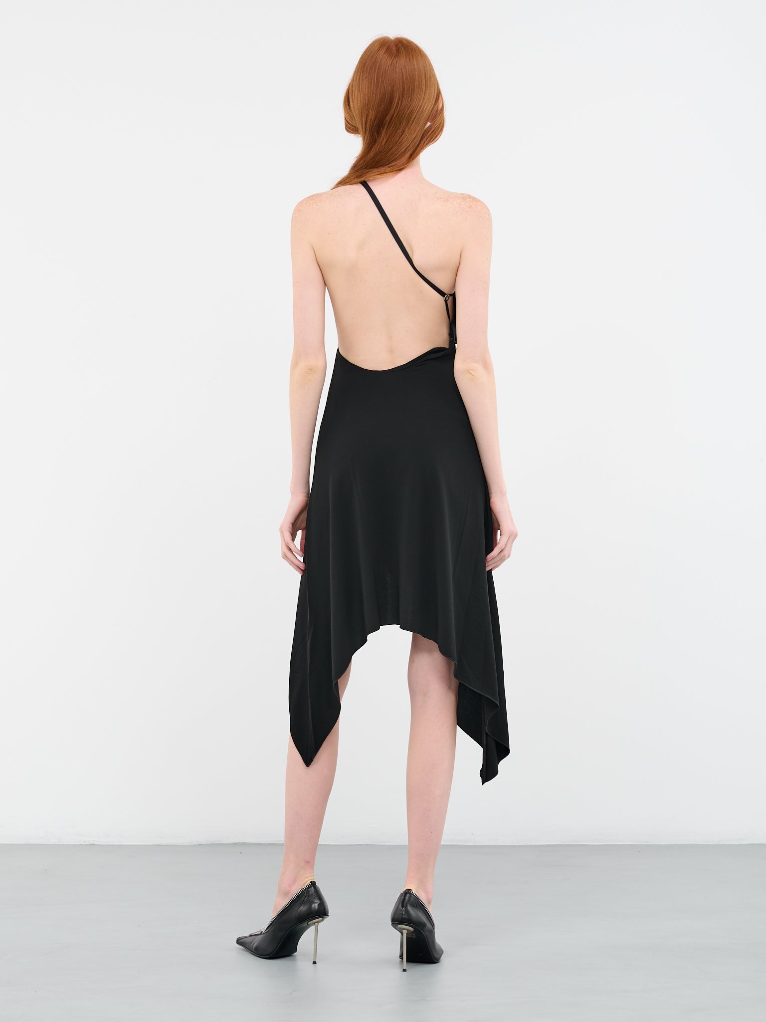 Asymmetric Mini Dress (COPR61BIS518-BLACK)