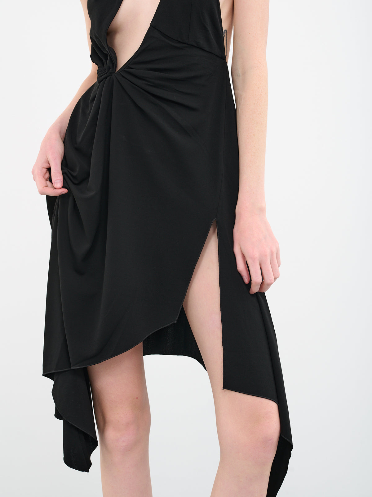 Asymmetric Mini Dress (COPR61BIS518-BLACK)