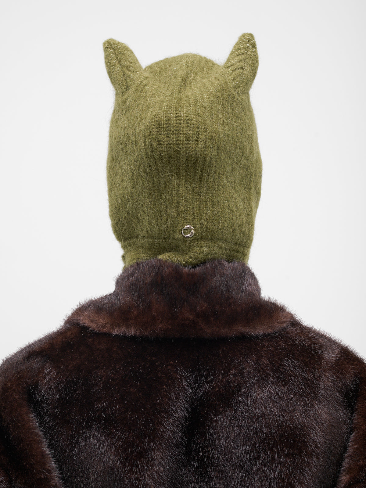 Green Horned Knit Beanie (COPSA06Y3005-GREEN)
