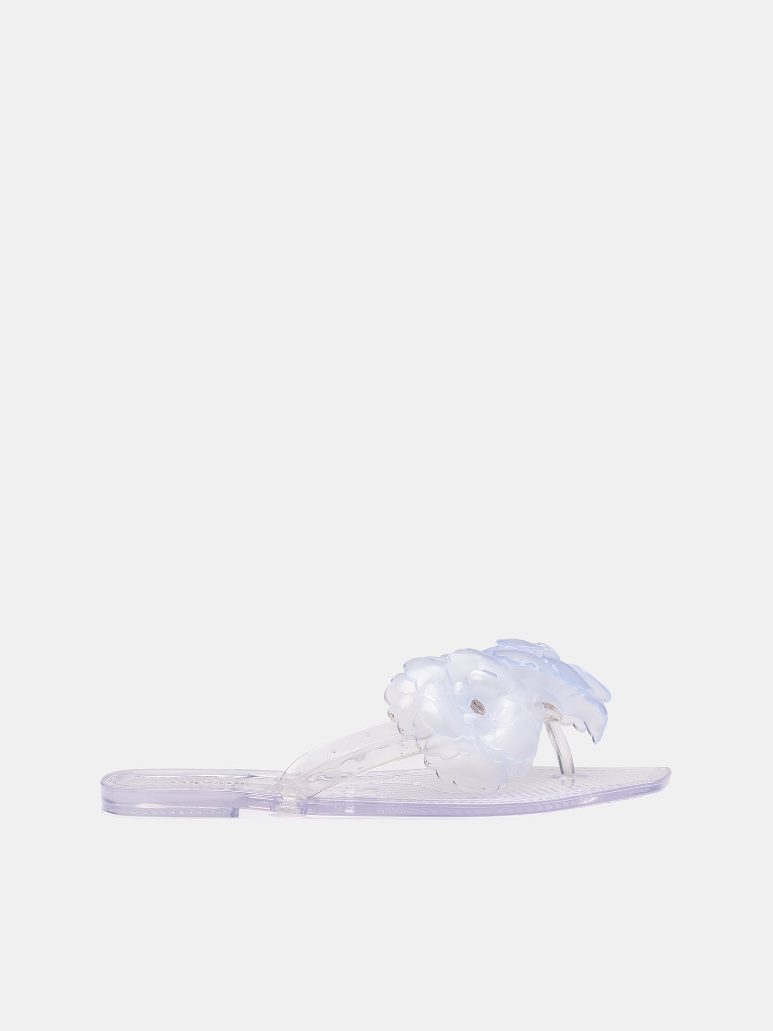 Silicone Flower Flat Sandals (COPSH84F9013-CLEAR)