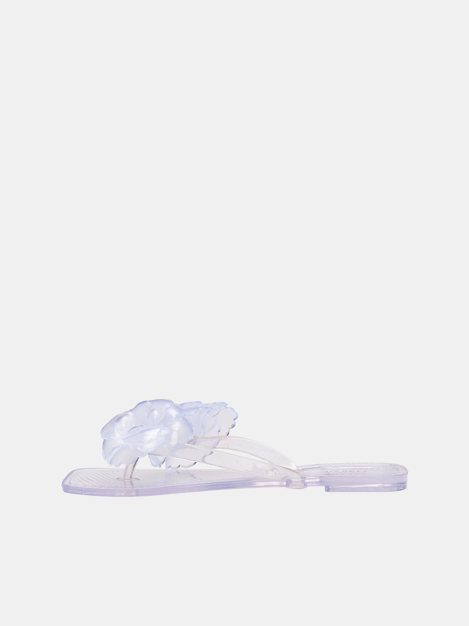 Silicone Flower Flat Sandals (COPSH84F9013-CLEAR)