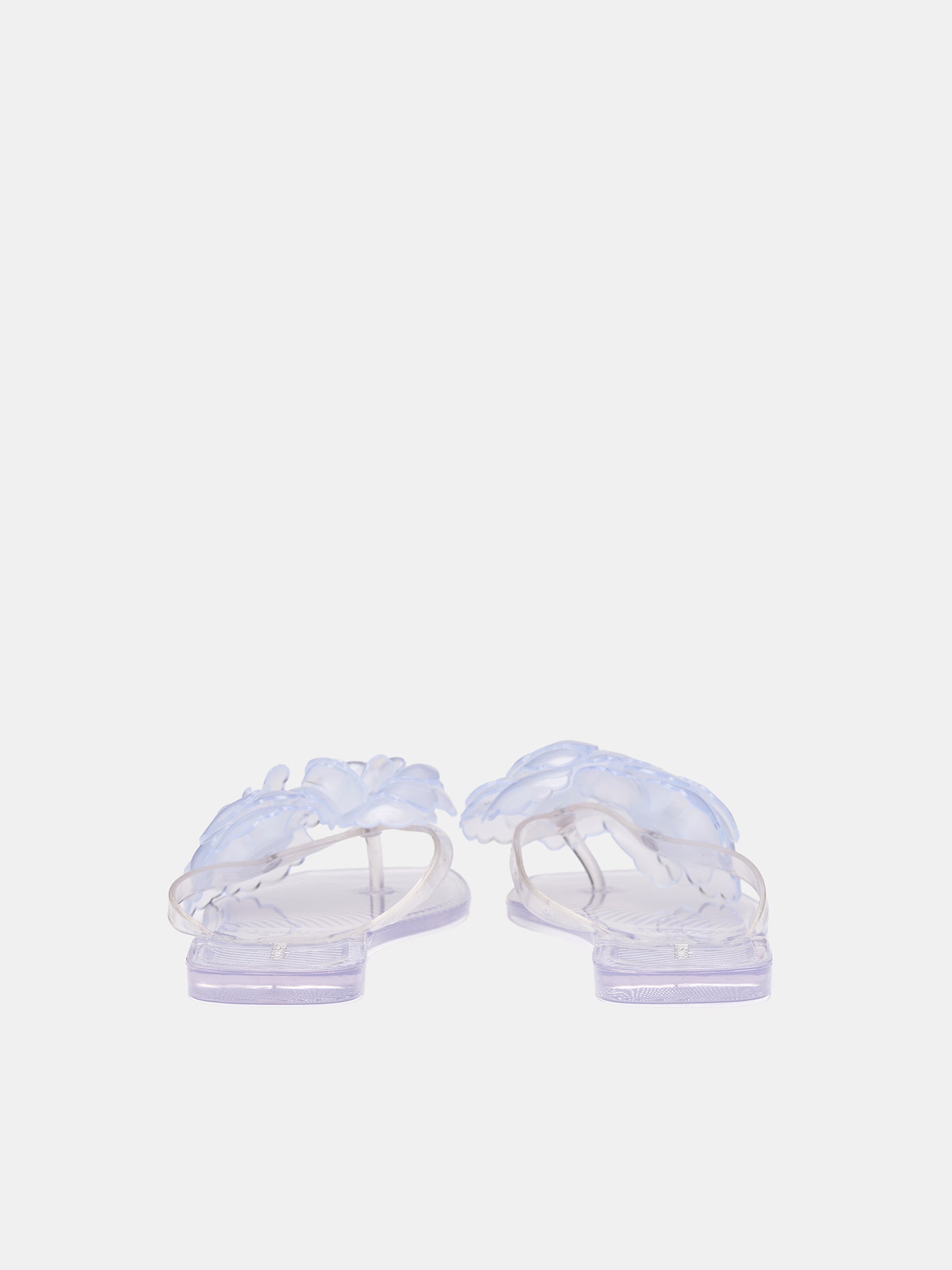 Silicone Flower Flat Sandals (COPSH84F9013-CLEAR)