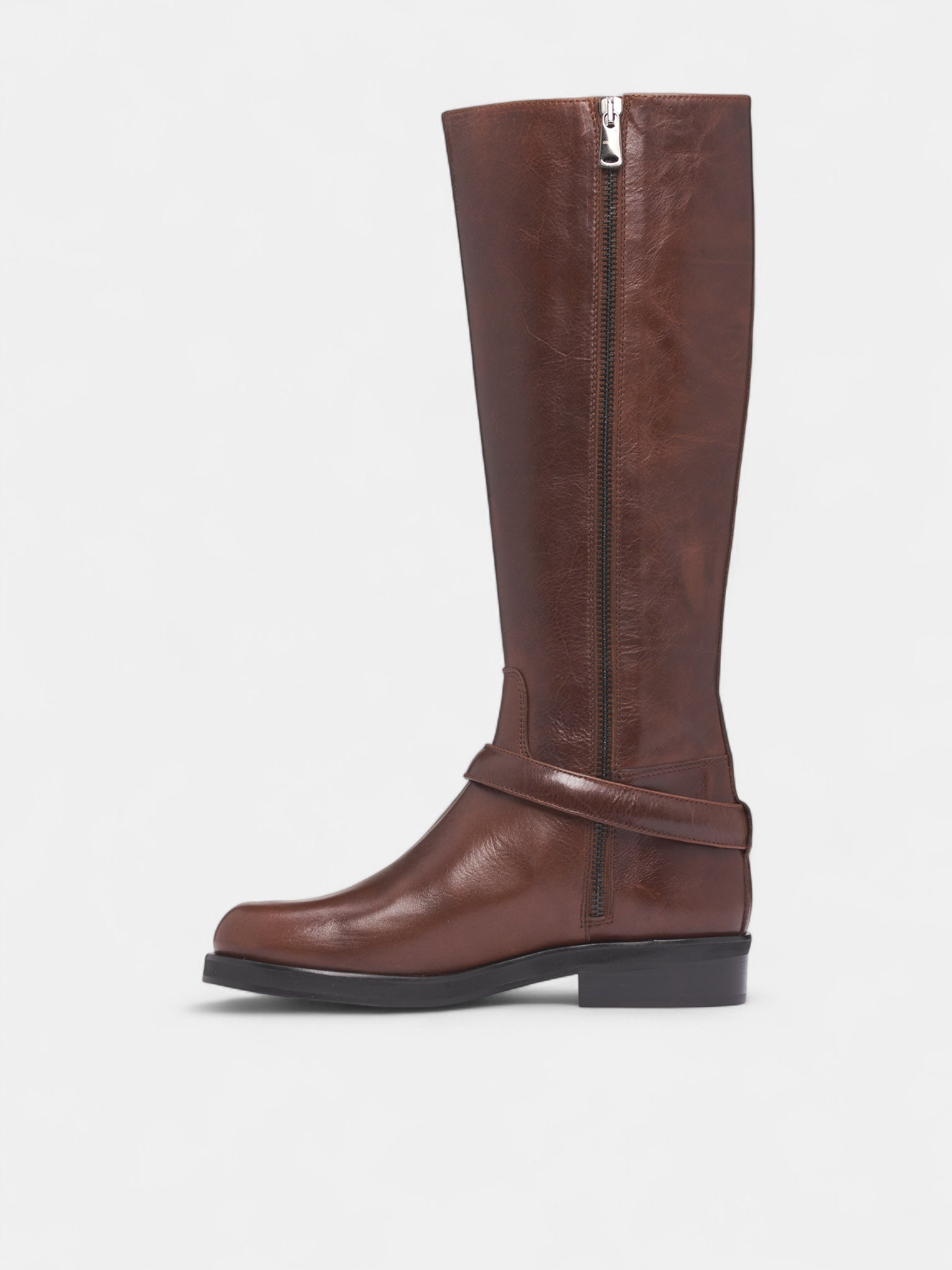 Brown Leather High Cavalier Boots (COPSH85F6064-BROWN)