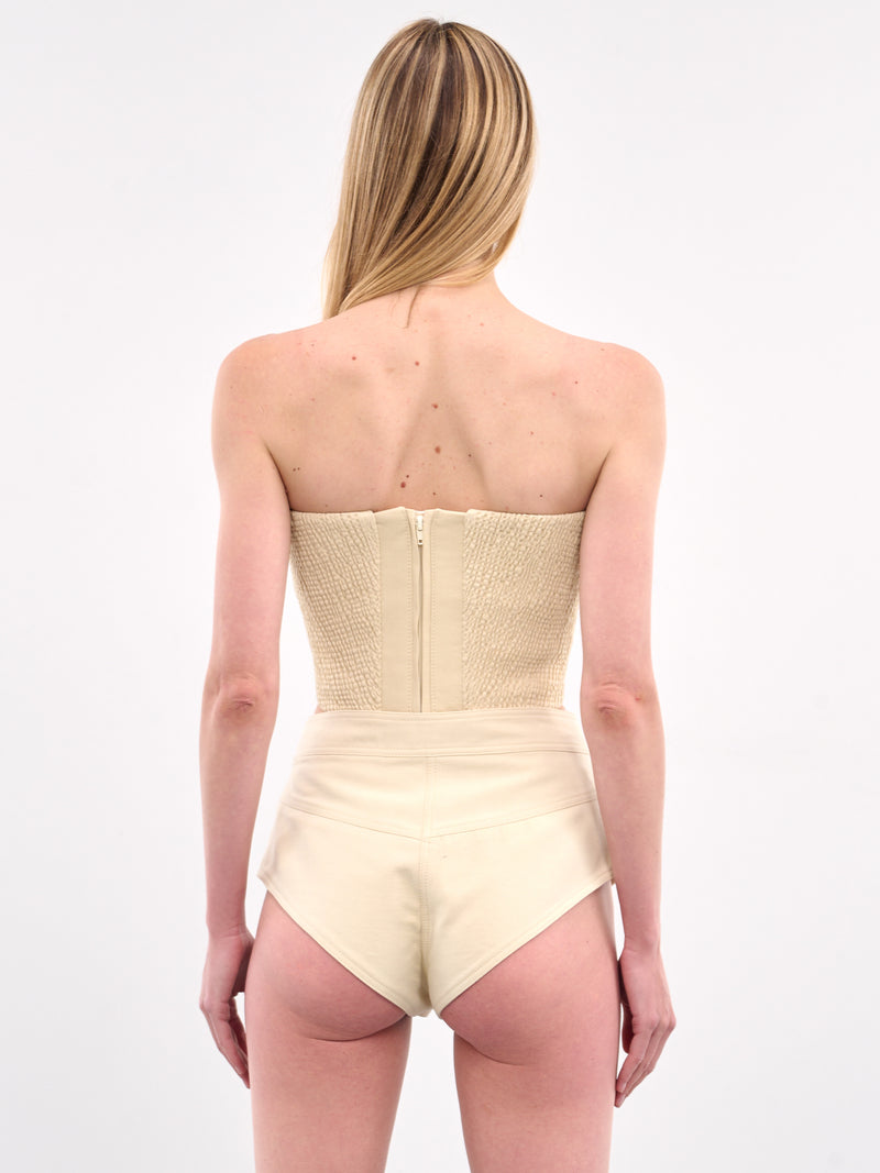 Pleated Corset Top (COR01CR-CREAM)