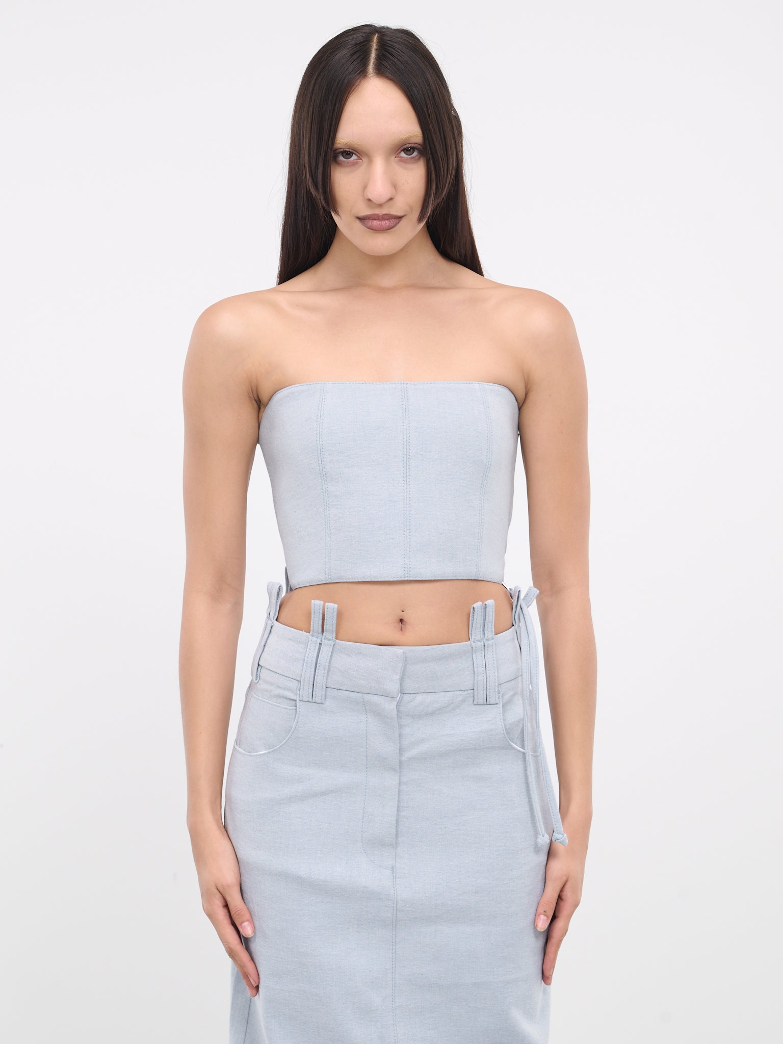 Denim Corset (COR01LB-LIGHT-BLUE)