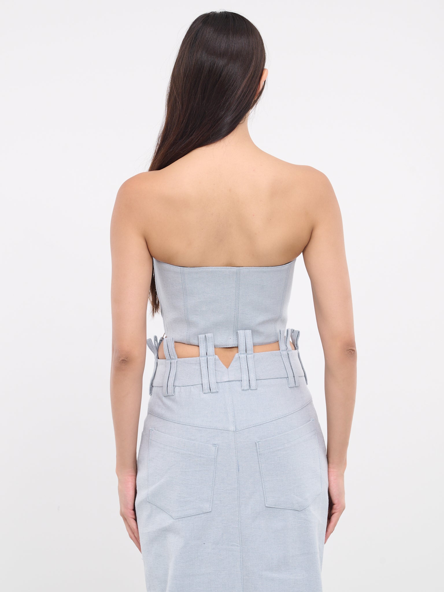 Denim Corset (COR01LB-LIGHT-BLUE)