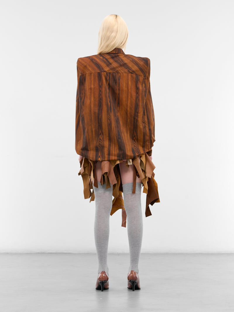 Corbusier Brown Wood Print Shirt (CORBUSIER-LIGHT-BROWN)