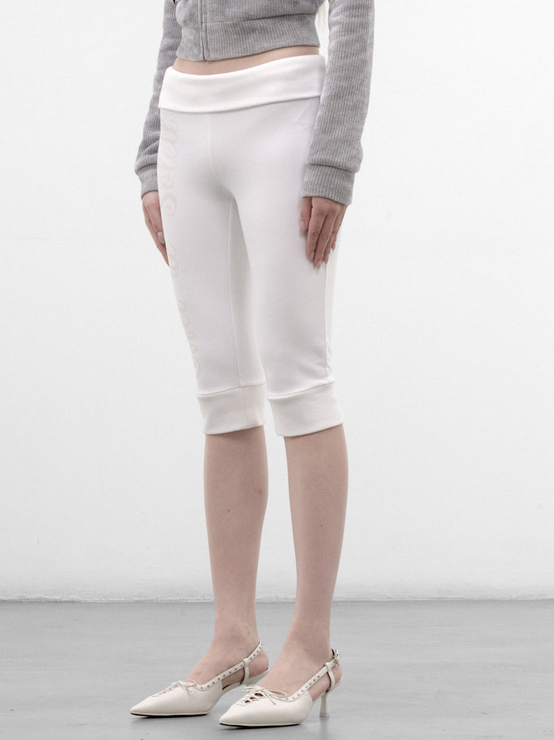 Moonlight Foldover Waist Sweat Shorts (CQQA32652-MOONLIGHT-WHITE)