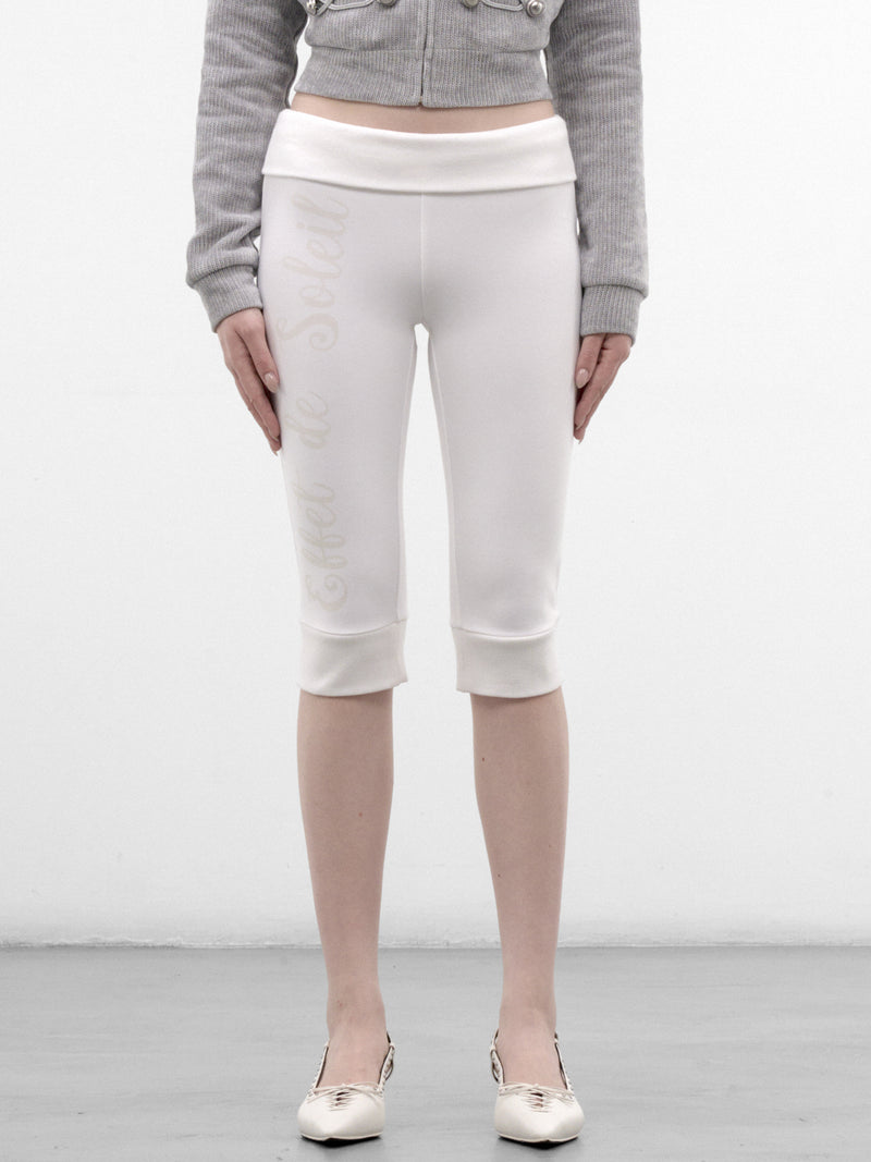 Moonlight Foldover Waist Sweat Shorts (CQQA32652-MOONLIGHT-WHITE)