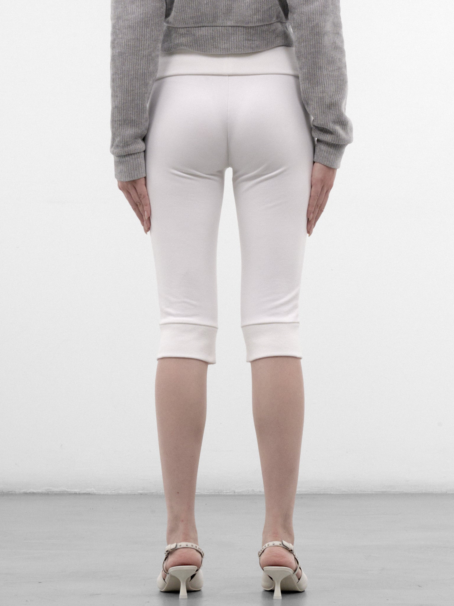 Moonlight Foldover Waist Sweat Shorts (CQQA32652-MOONLIGHT-WHITE)