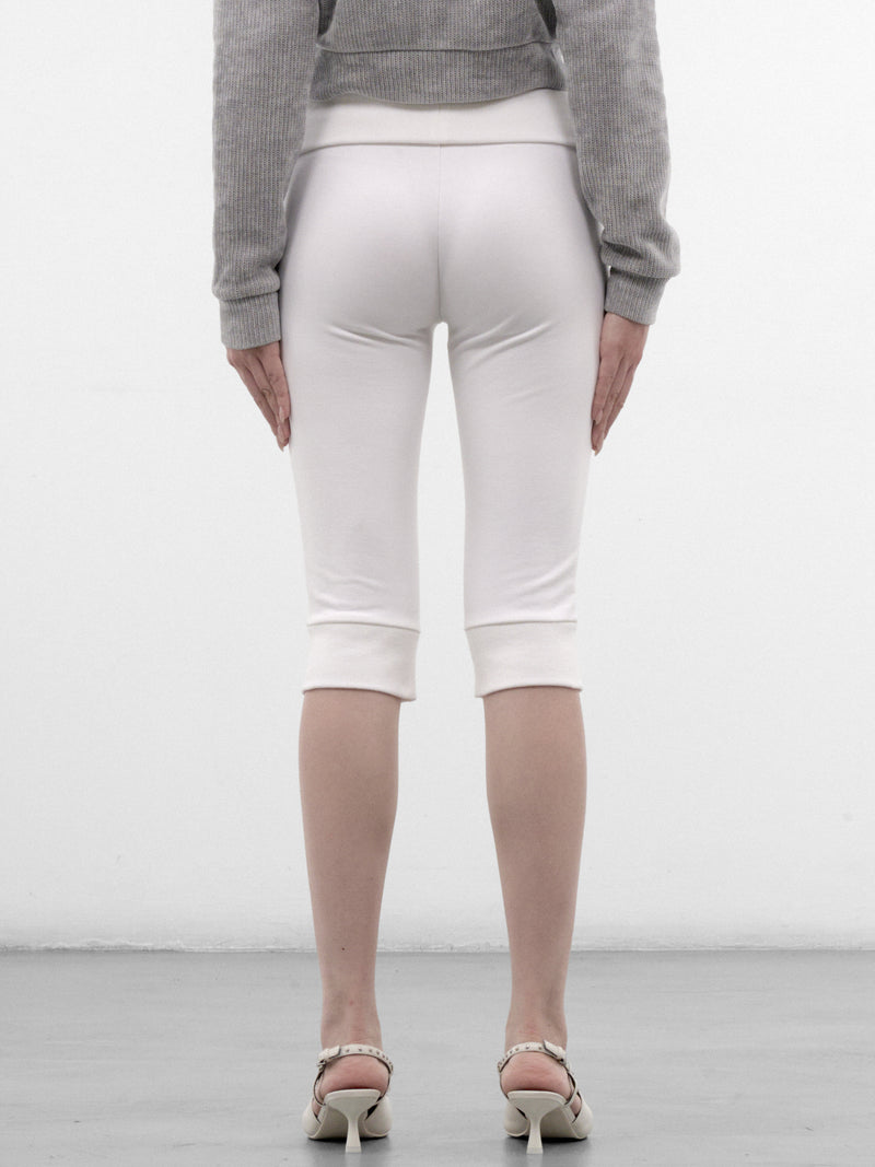 Moonlight Foldover Waist Sweat Shorts (CQQA32652-MOONLIGHT-WHITE)