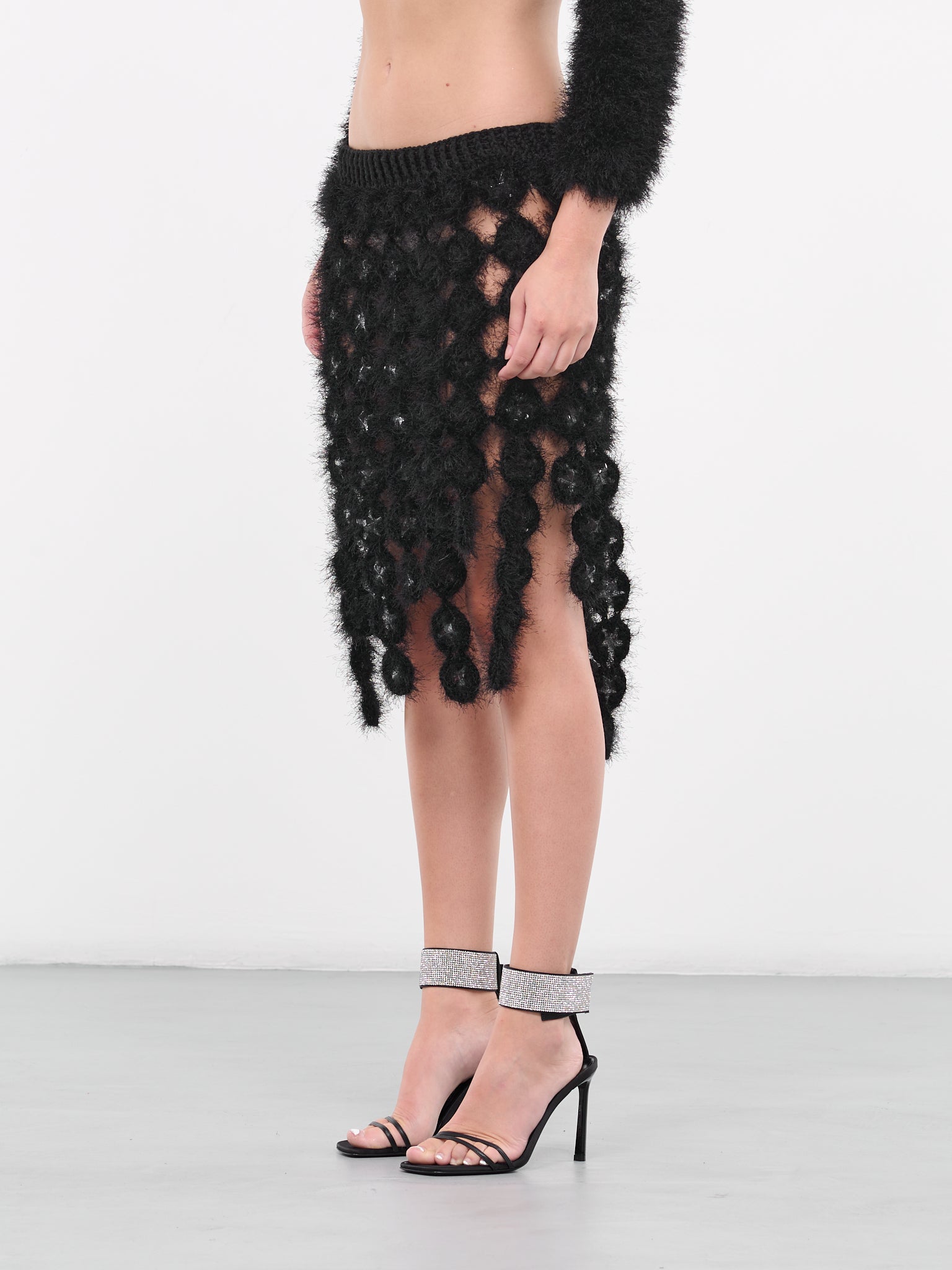 Furry Knit Skirt (CRSK02BK-ANGEL-BLACK)