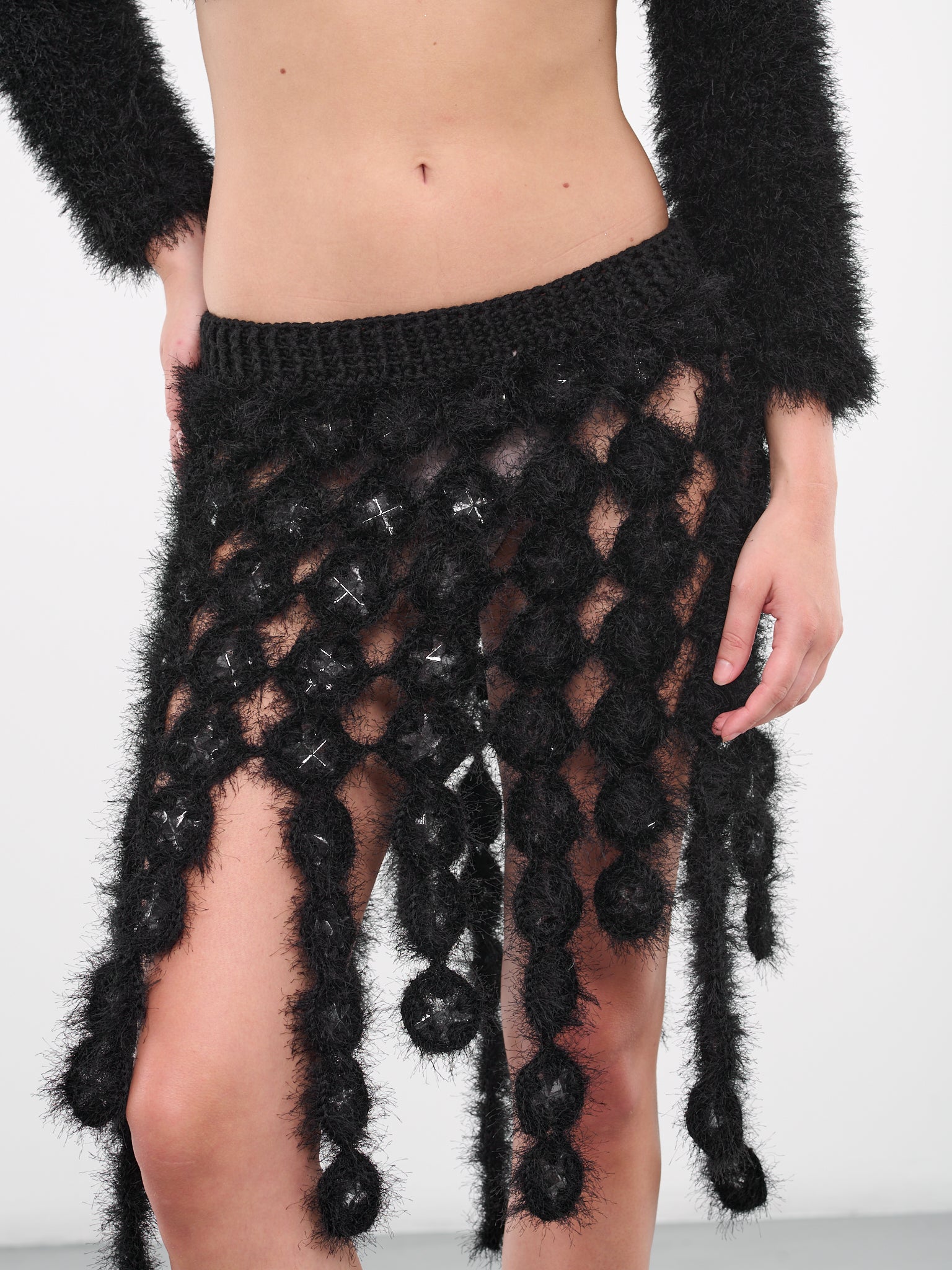 Furry Knit Skirt (CRSK02BK-ANGEL-BLACK)