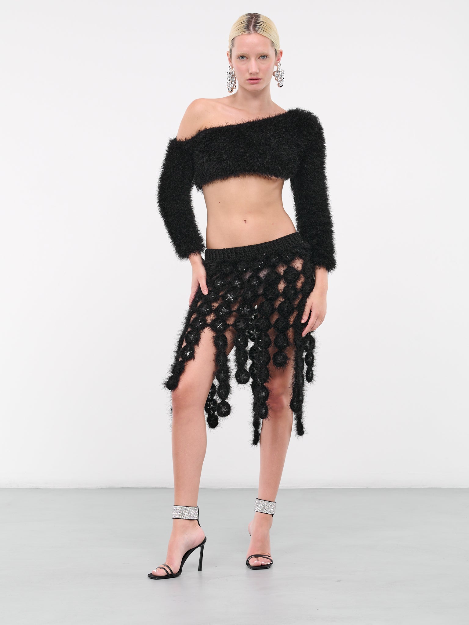 Furry Knit Top (CRTP01BK-ANGEL-BLACK)