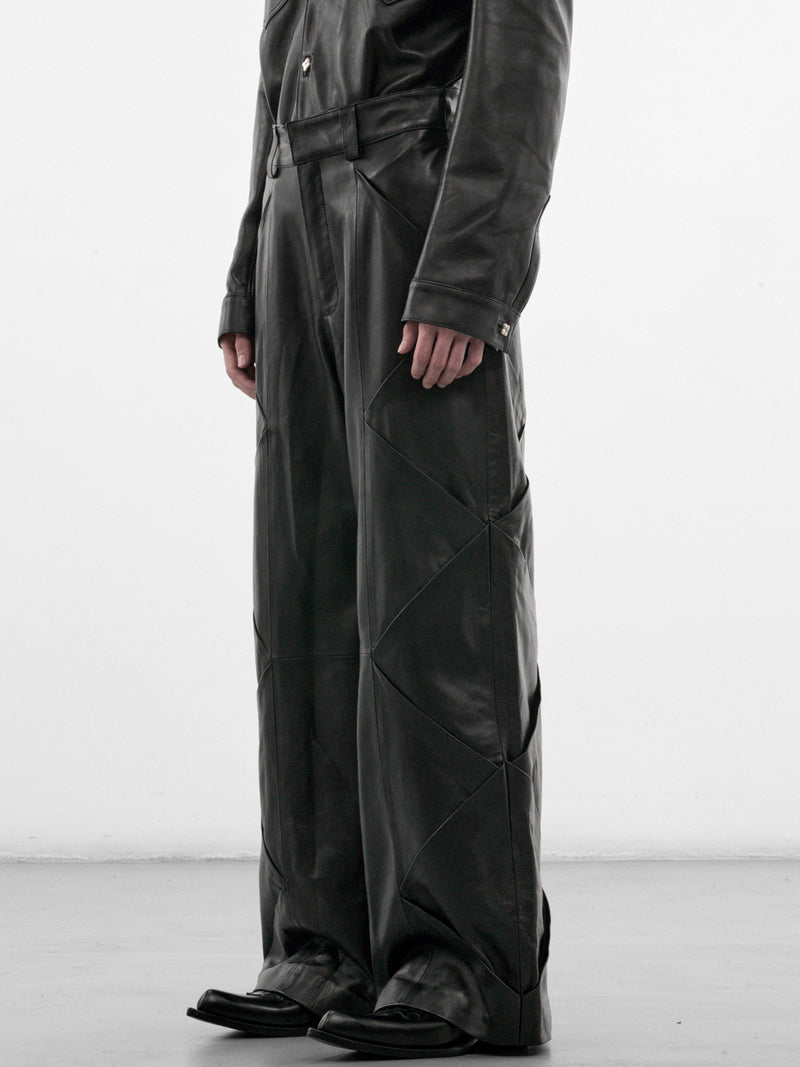 Cruces Black Leather Pants (CRUCES-PANTS-BLACK)