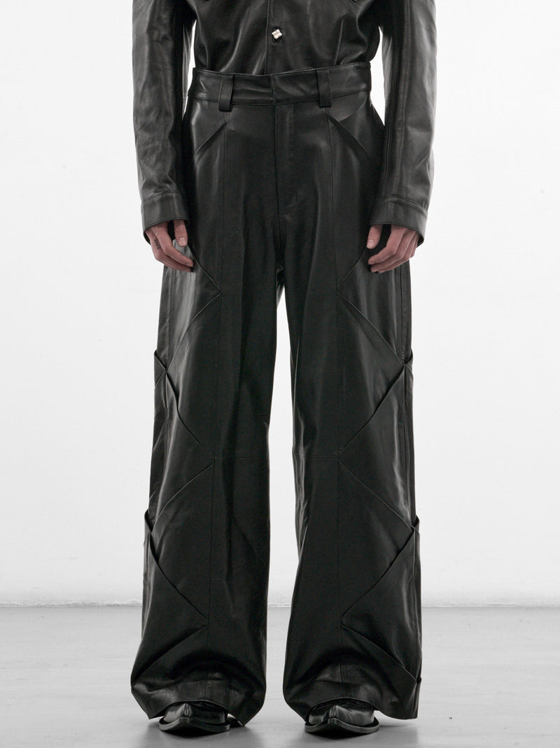Cruces Black Leather Pants (CRUCES-PANTS-BLACK)