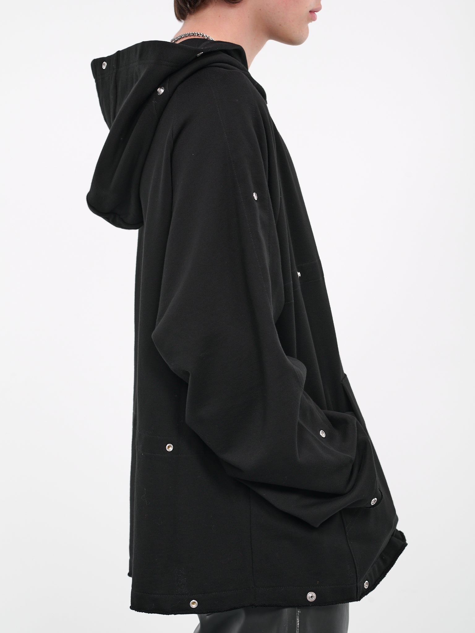 Snap Button Hoodie (CS01-BLACK)