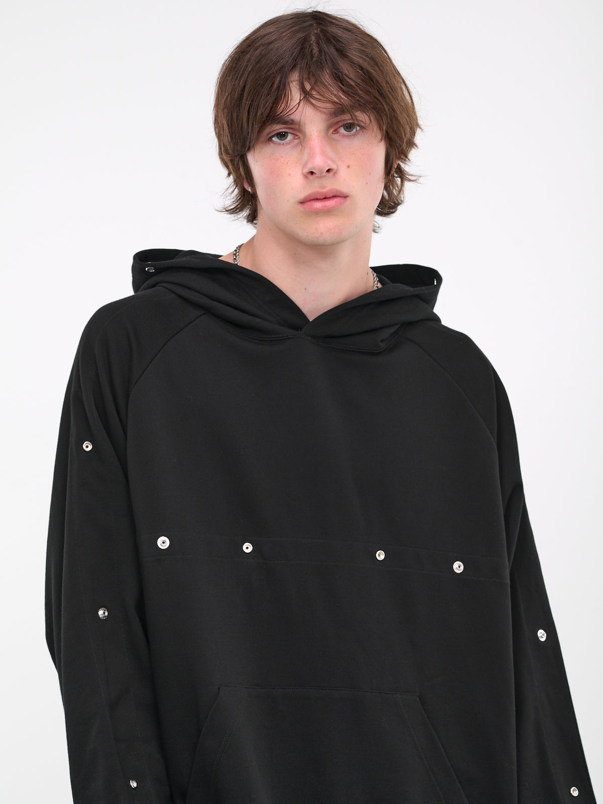 Snap Button Hoodie (CS01-BLACK)