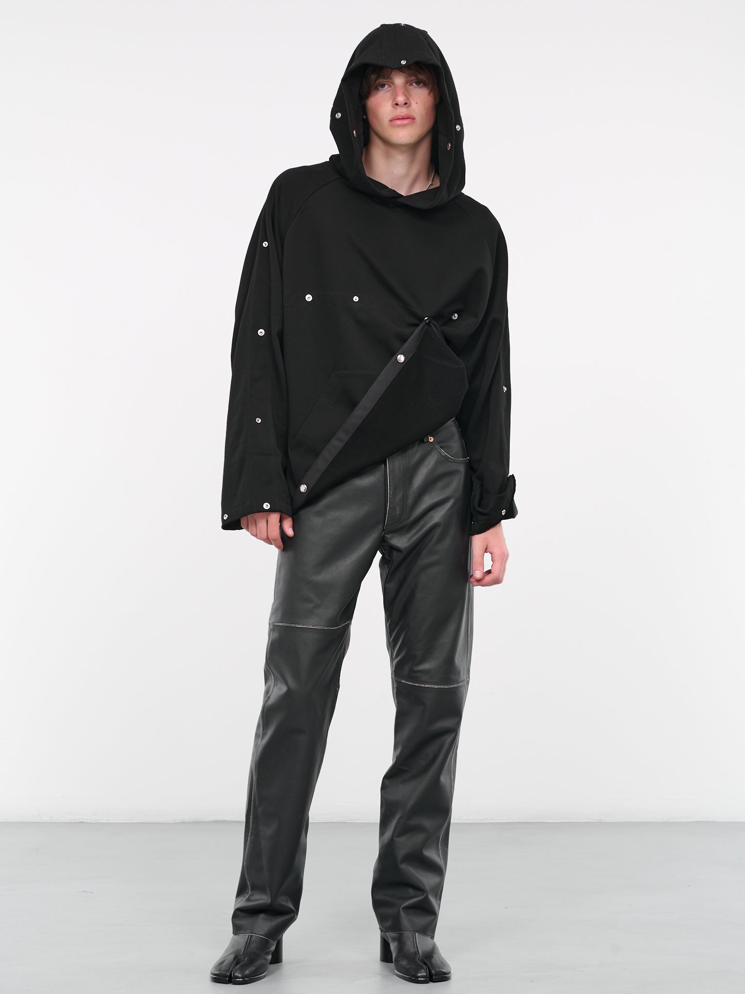 Snap Button Hoodie (CS01-BLACK)