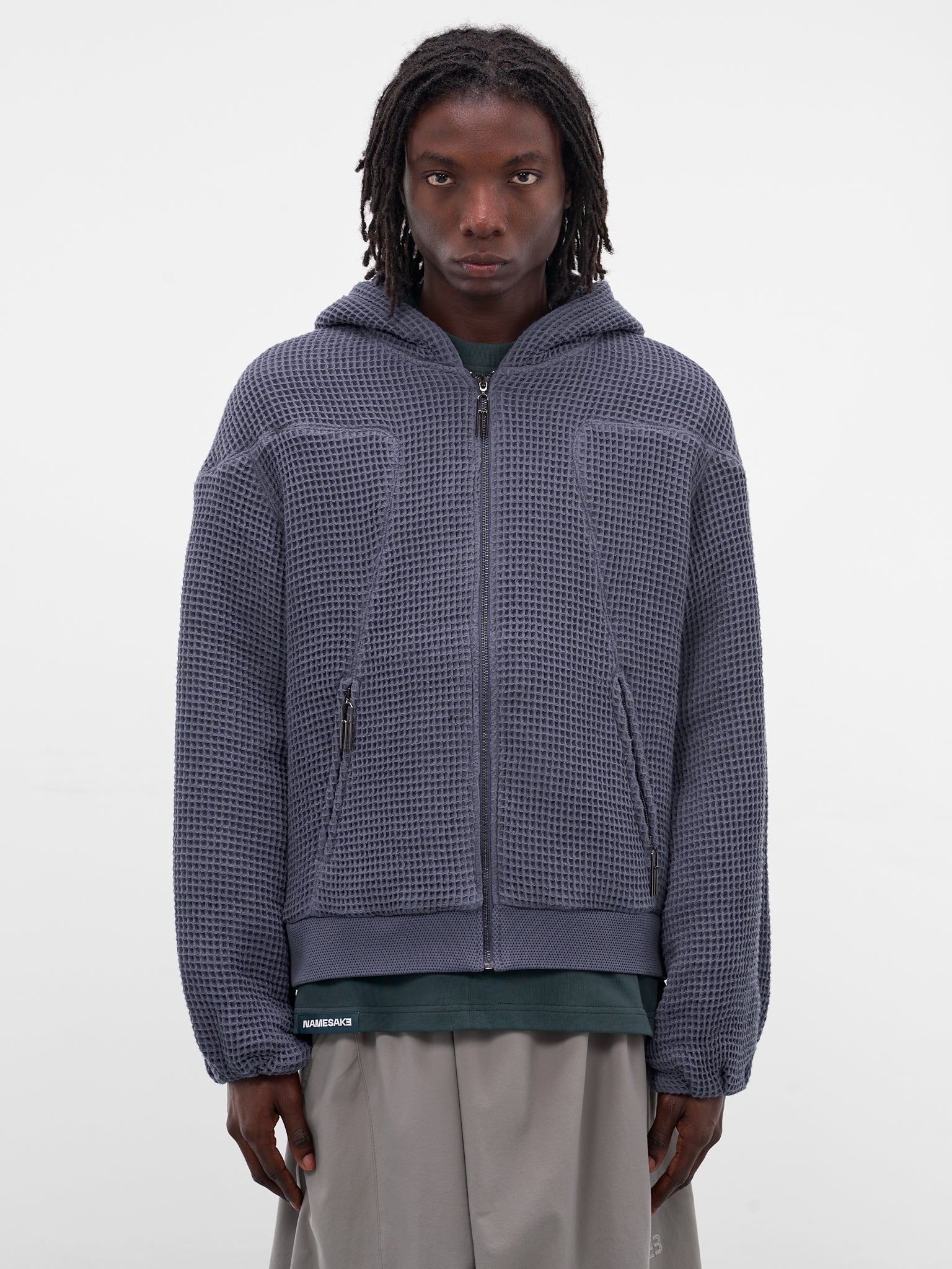 Earl Blue Waffle Knit Hoodie (CSW-00-DB-DEPTH-BLUE)