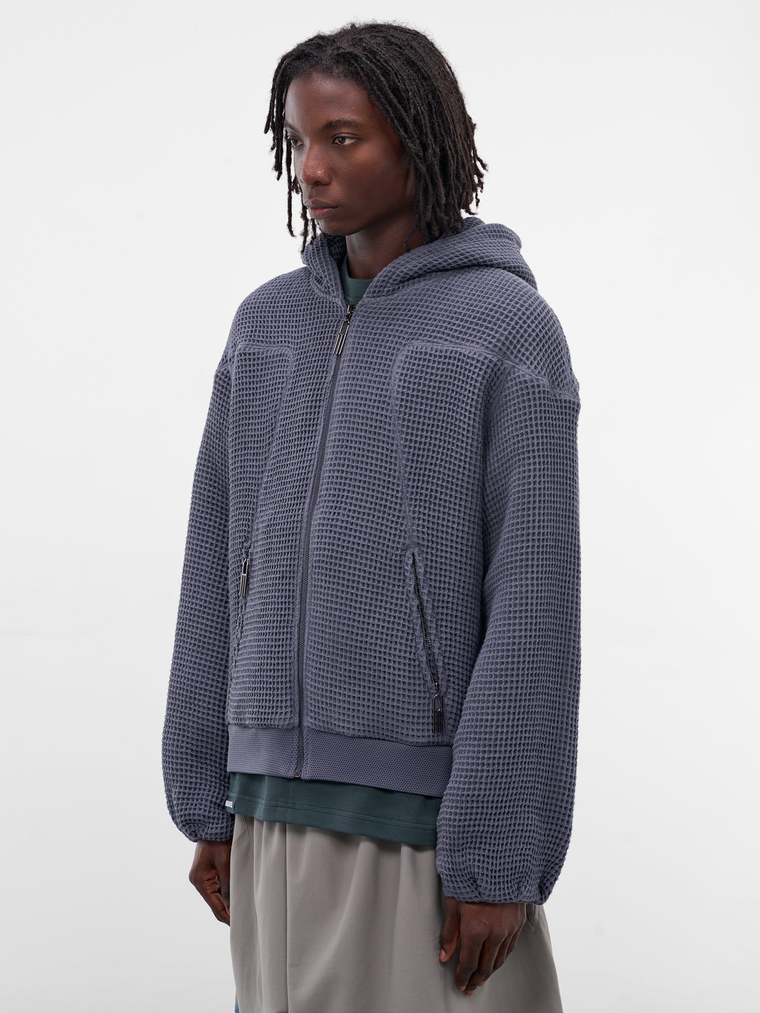 Earl Blue Waffle Knit Hoodie (CSW-00-DB-DEPTH-BLUE)