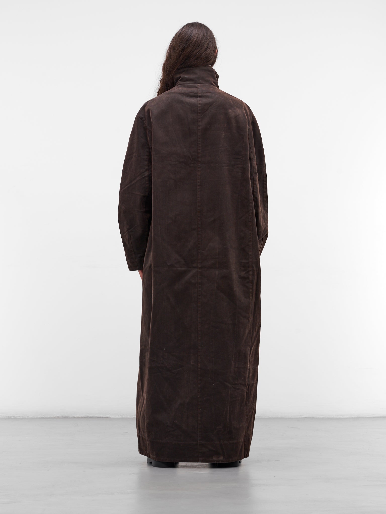 Brown Pina Denim Wrap Coat (CT-101-02-BROWN)