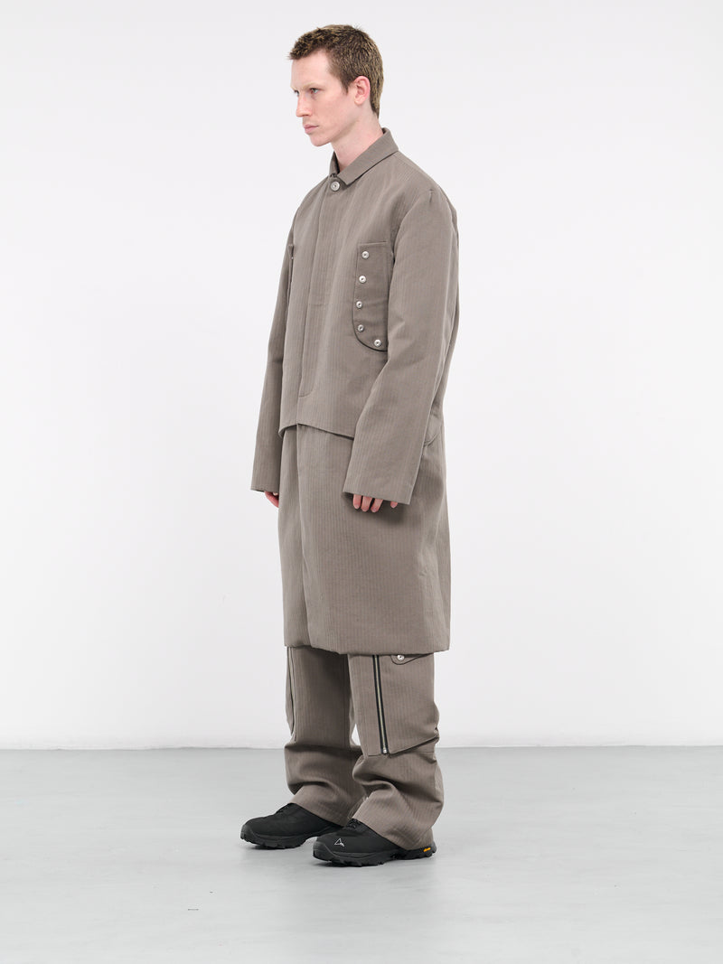 今なら即納 Omar afridi 19aw draped layer coat | edward-designer.com