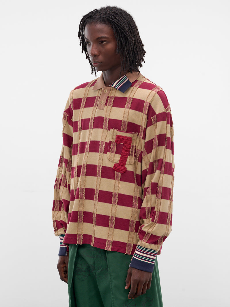 Beige Jacquard Stripe Polo Shirt (CT-SV-NGA-1001-BEIGE)