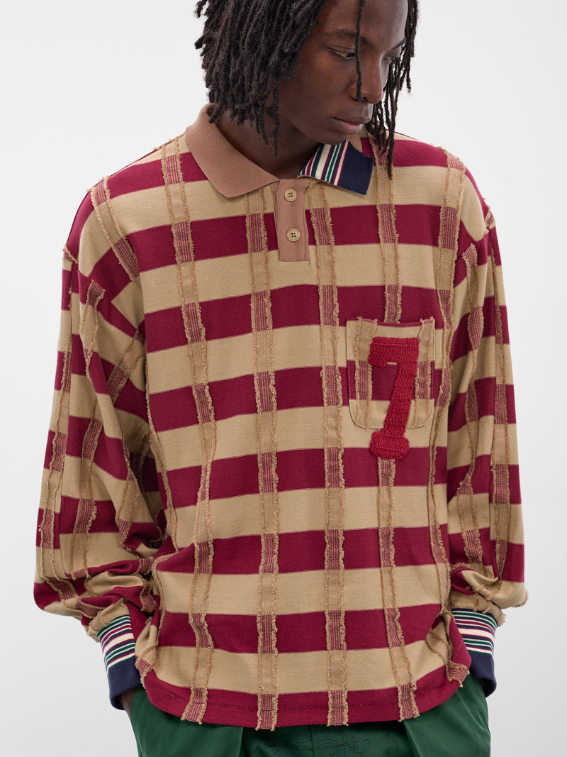 Beige Jacquard Stripe Polo Shirt (CT-SV-NGA-1001-BEIGE)