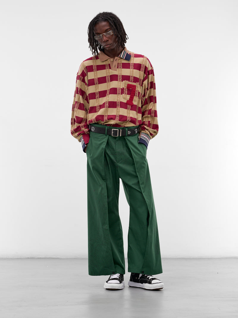 Beige Jacquard Stripe Polo Shirt (CT-SV-NGA-1001-BEIGE)