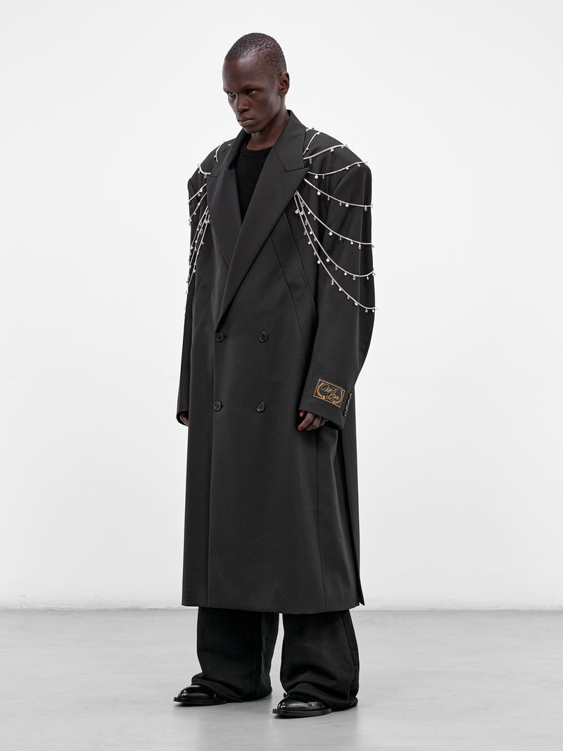 Black Detachable Crystal Oversized Coat (CT0-26-002-M-BK-BLACK)
