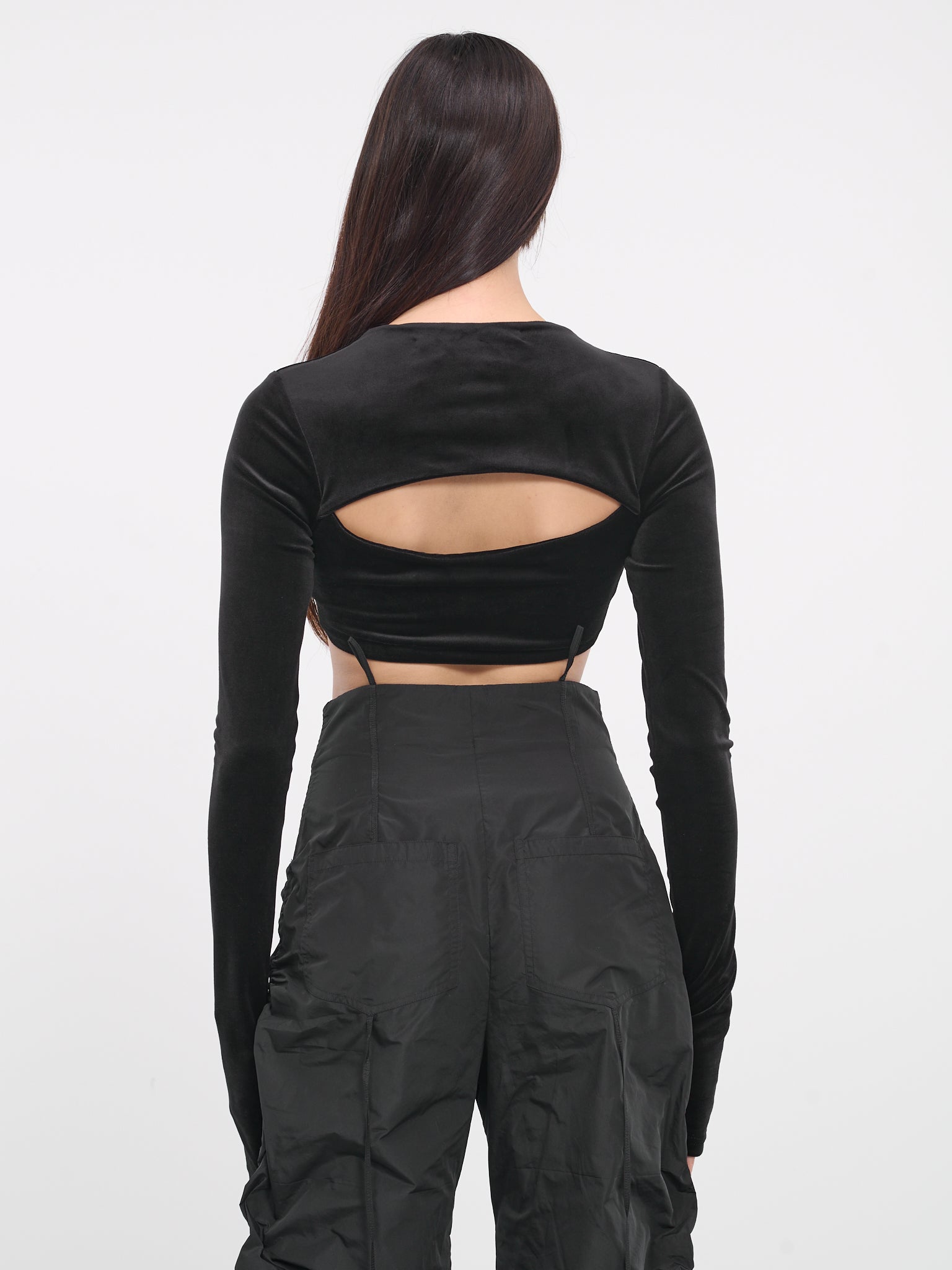 Velvet Crop Top (CT02BL-BLACK)