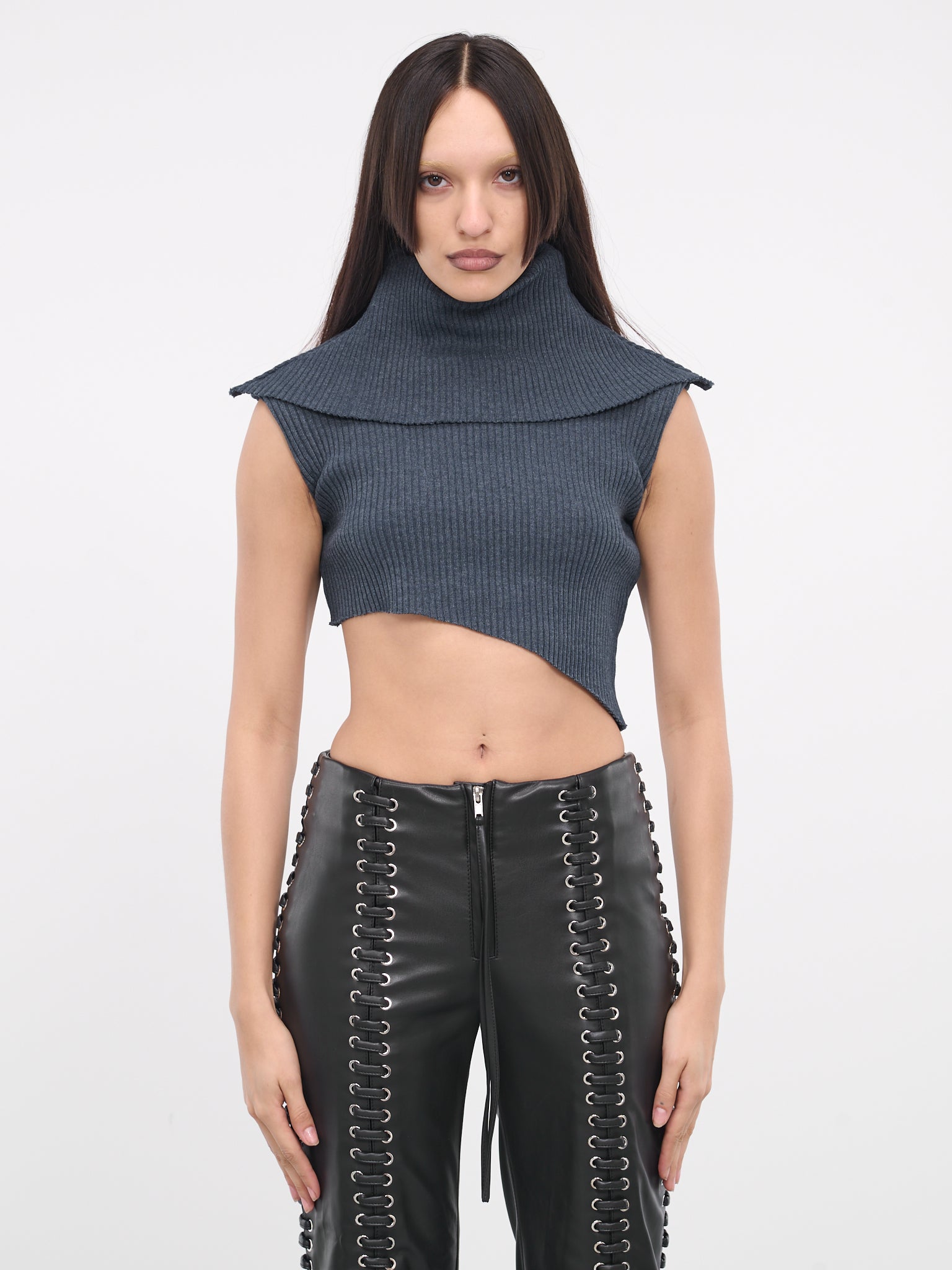 Asymmetric Crop Top (CT03SB-SPACE-BLUE)