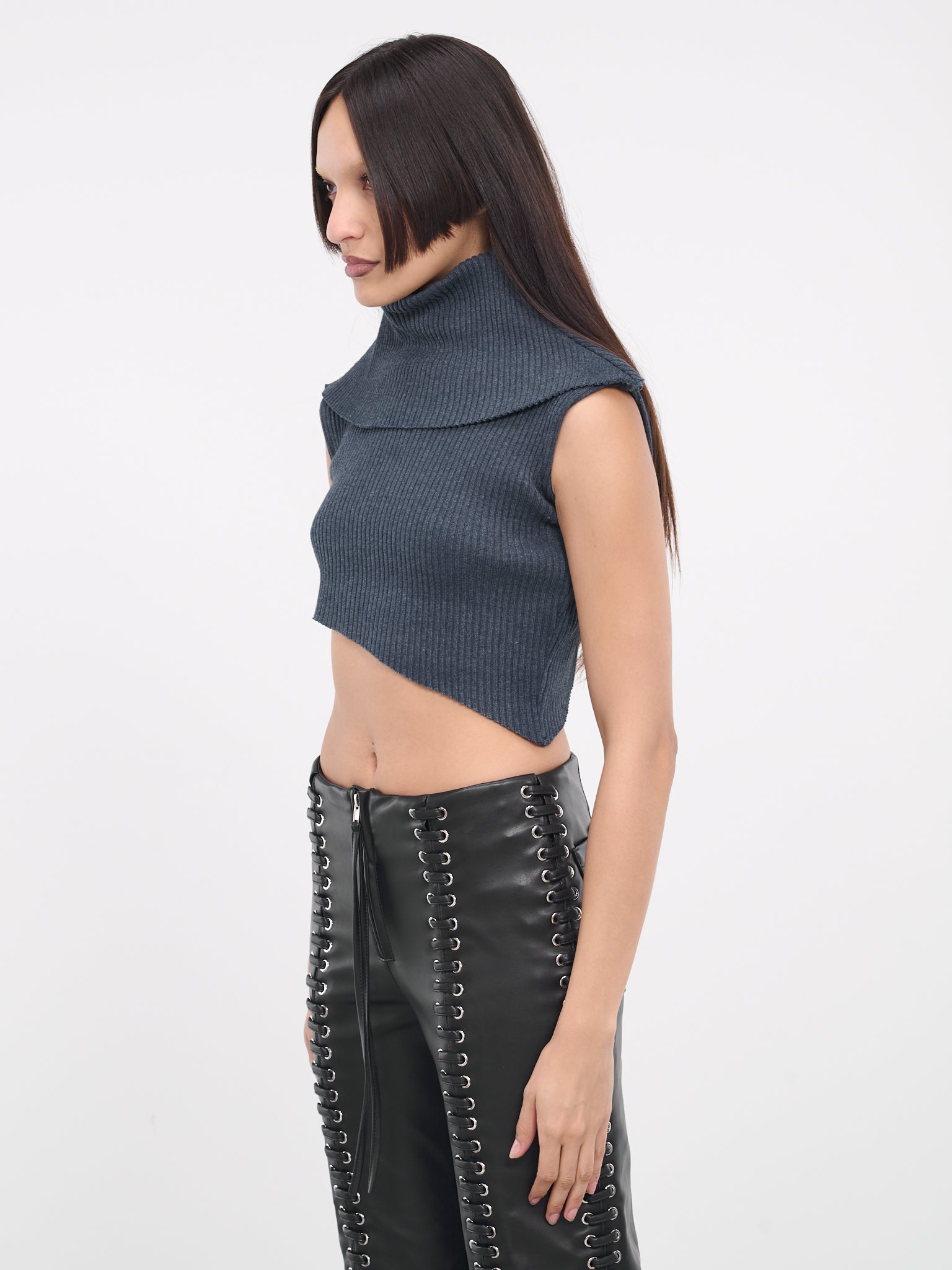 Asymmetric Crop Top (CT03SB-SPACE-BLUE)