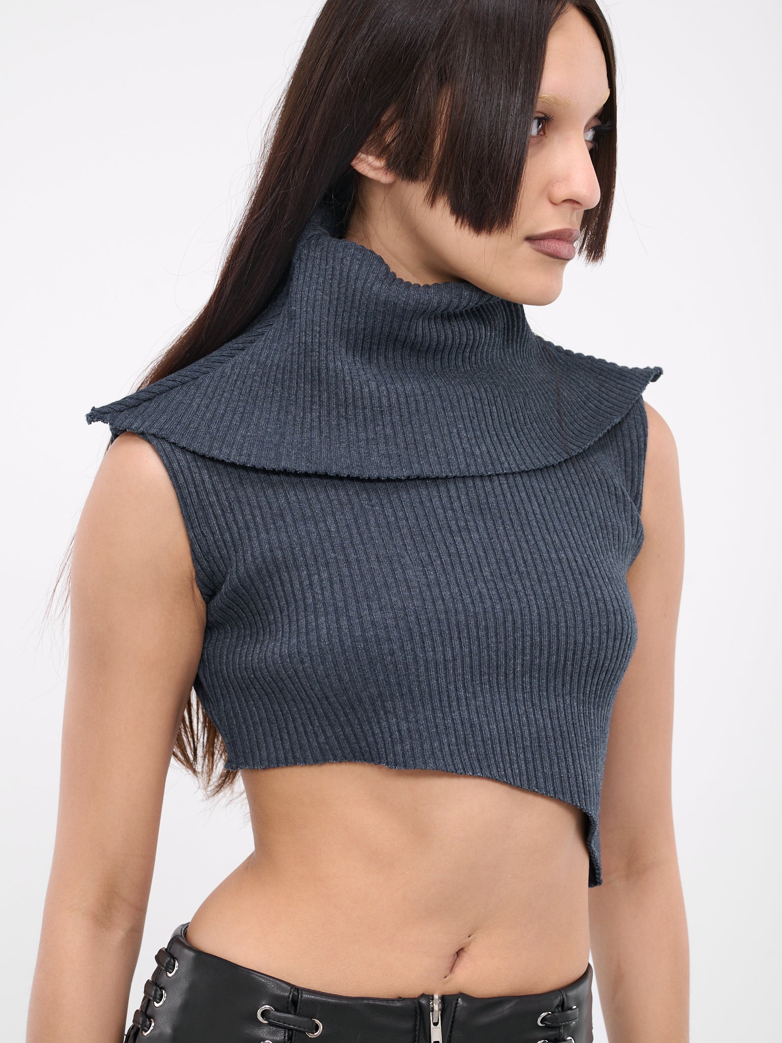 Asymmetric Crop Top (CT03SB-SPACE-BLUE)