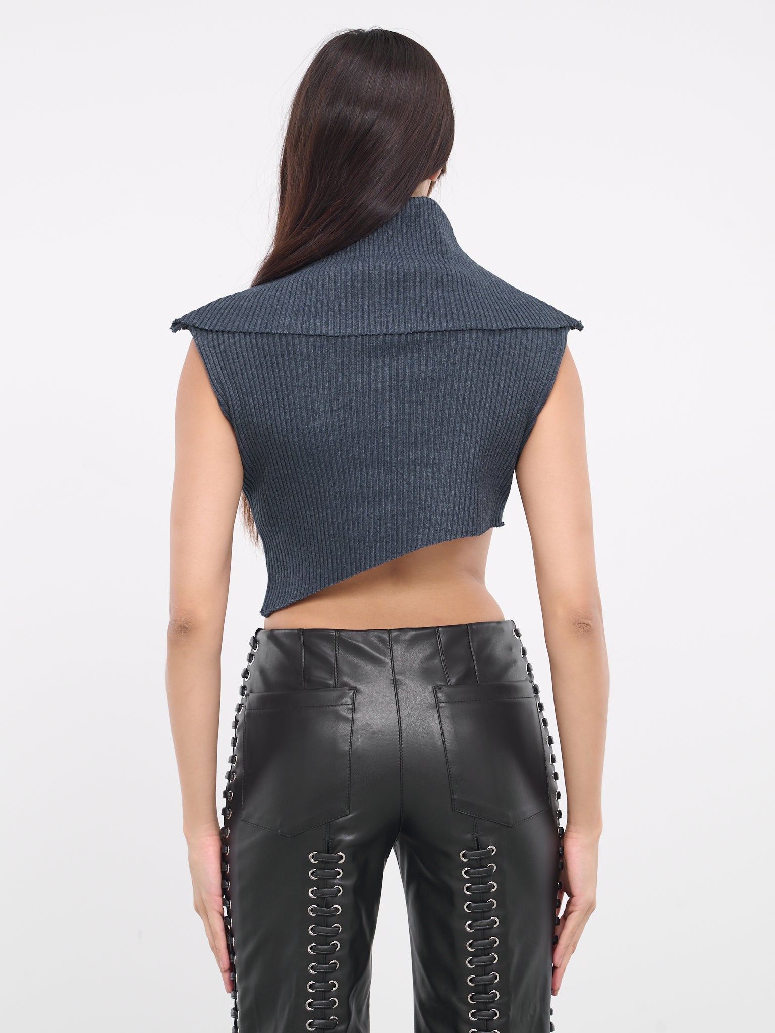 Asymmetric Crop Top (CT03SB-SPACE-BLUE)