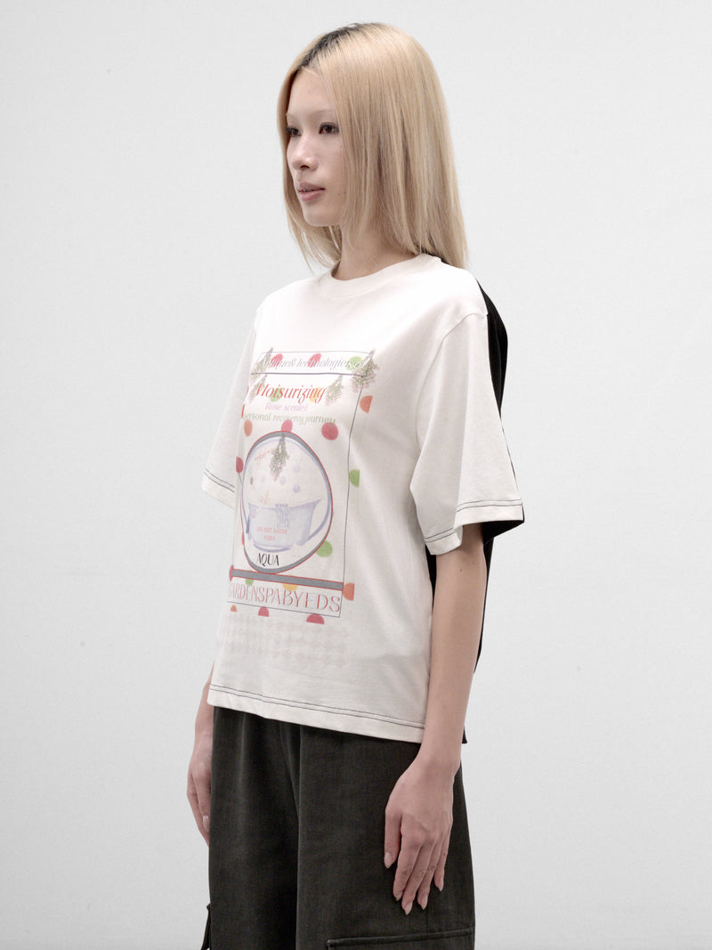 Color-Block Graphic Paneled Tee (CTDA32536-BLACK-WHITE)