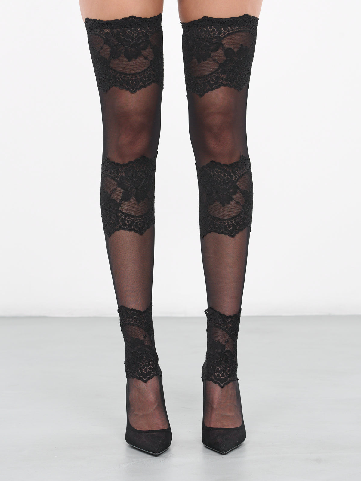 Lace Stocking Boots (CU1033-AN465-8B956-BLACK)