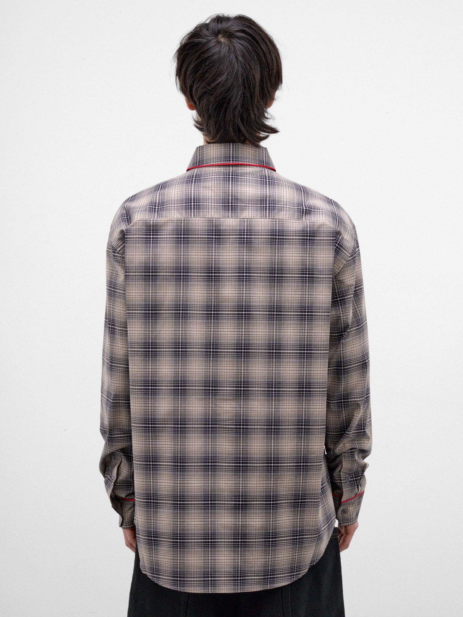 Black Check Cotton Shirt (CUMU0394IS-UTC715-BLACK)