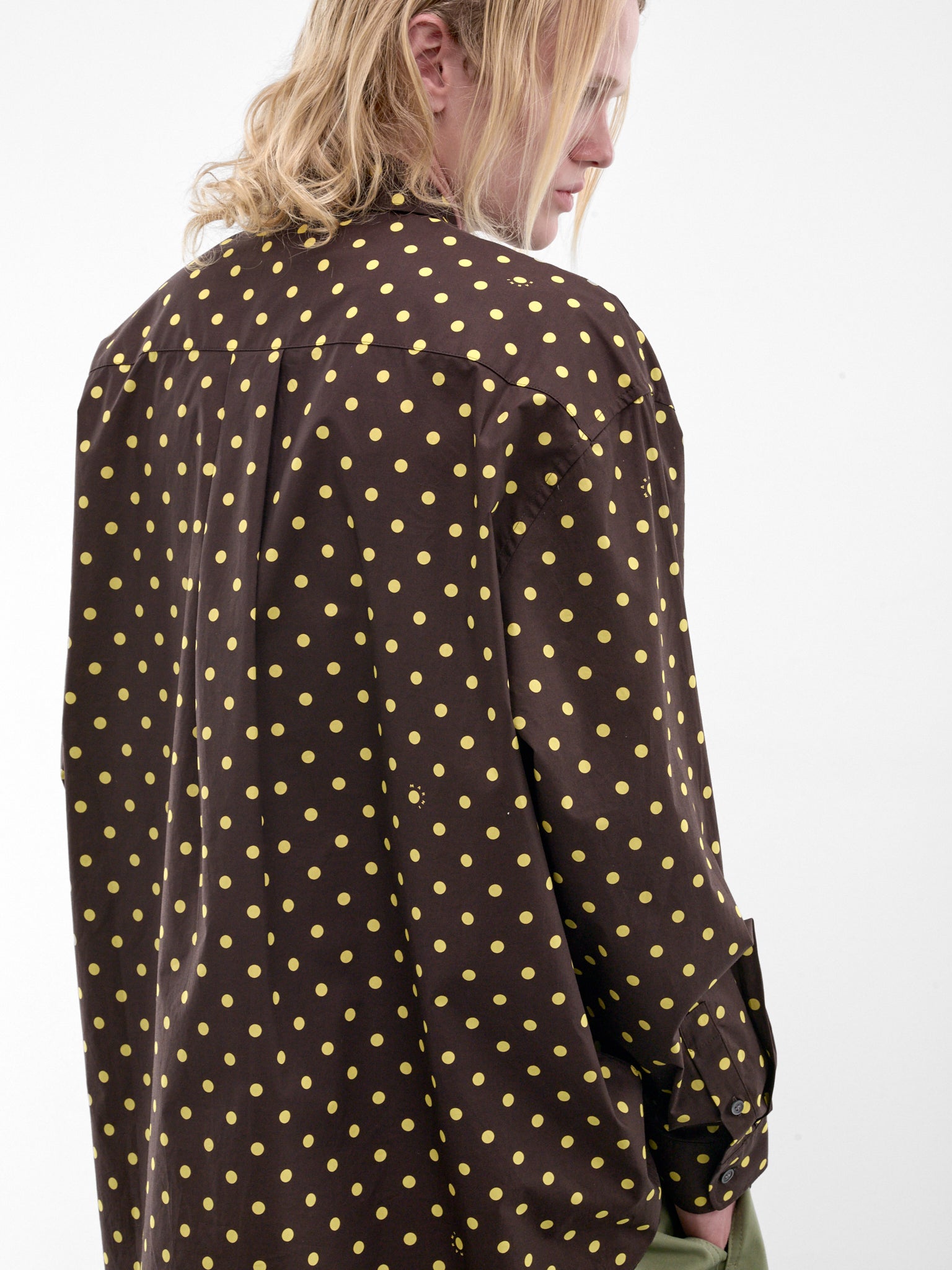 Brown Polka Dot Shirt (CUMU0396A0-UTC677-BROWN-DOTS)
