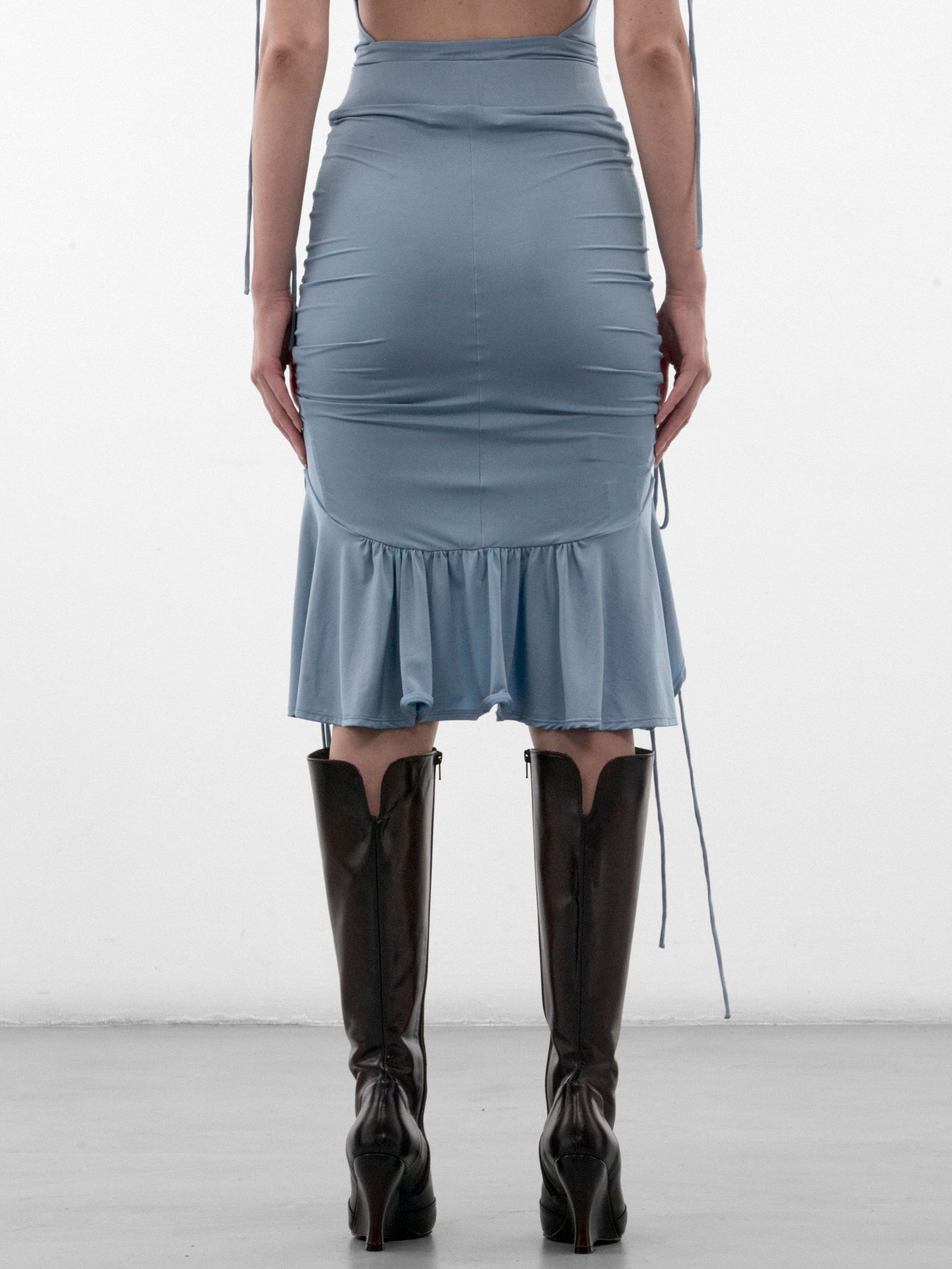 Blue Stretch Mini Skirt (CUSK0LBL-CU-LIGHT-BLUE)