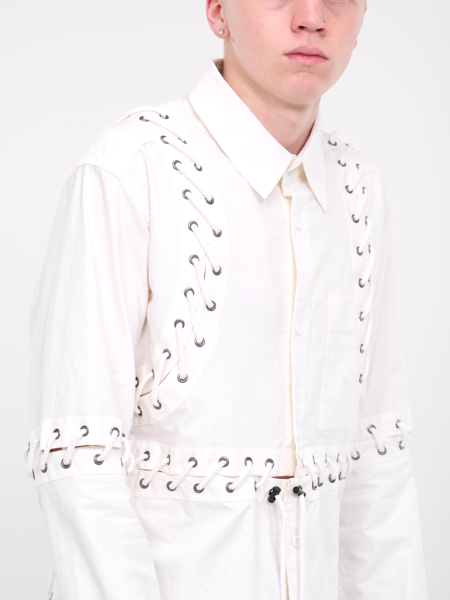 Deconstructed Laced Shirt (CWOSHI46-WHITE)