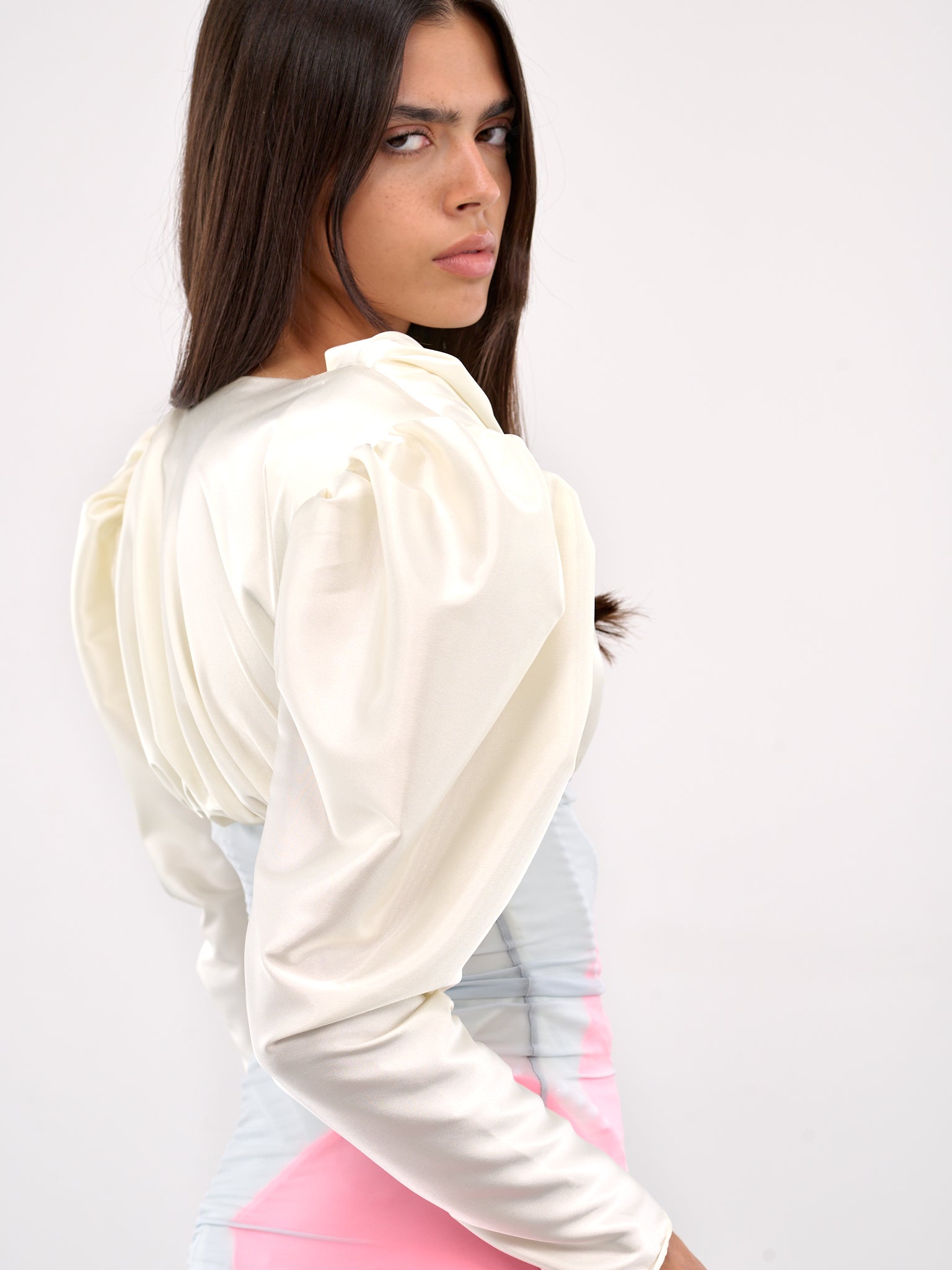 Jewelry Tights Dress (D010-WHITE-PINK-BLUE-BLACK)
