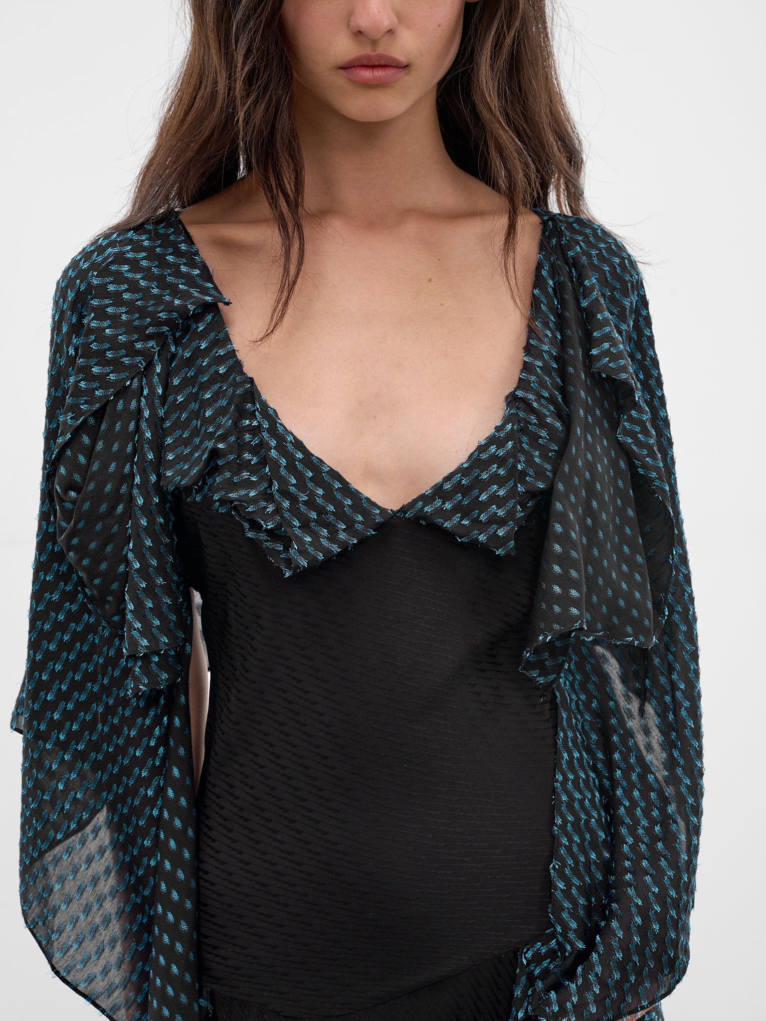 Black Deconstructed Draping Plexus Dress (D04-62-NIGHT-BLACK)