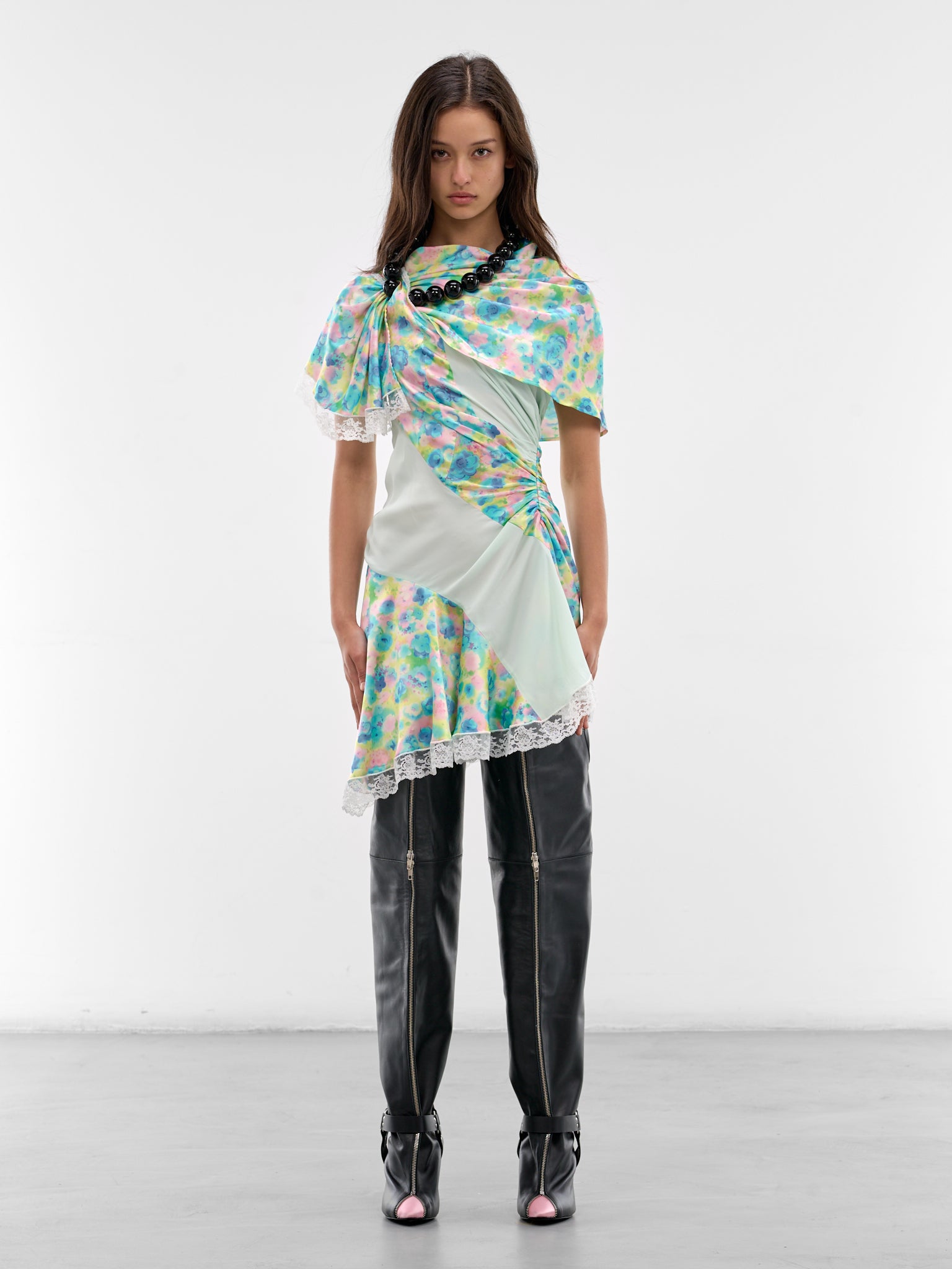 August Barron Twisted Necklace Floral Dress | H.Lorenzo - front