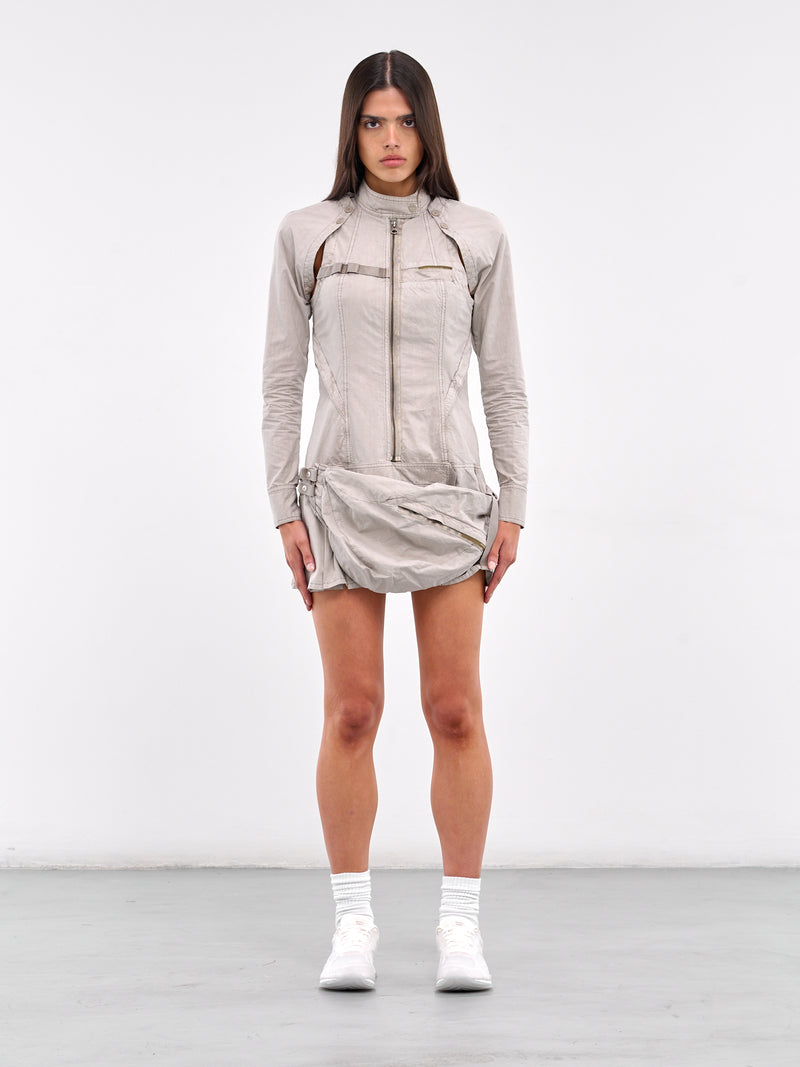 Convertible Hybrid Mini Dress (D1MG-MOON-GREY)