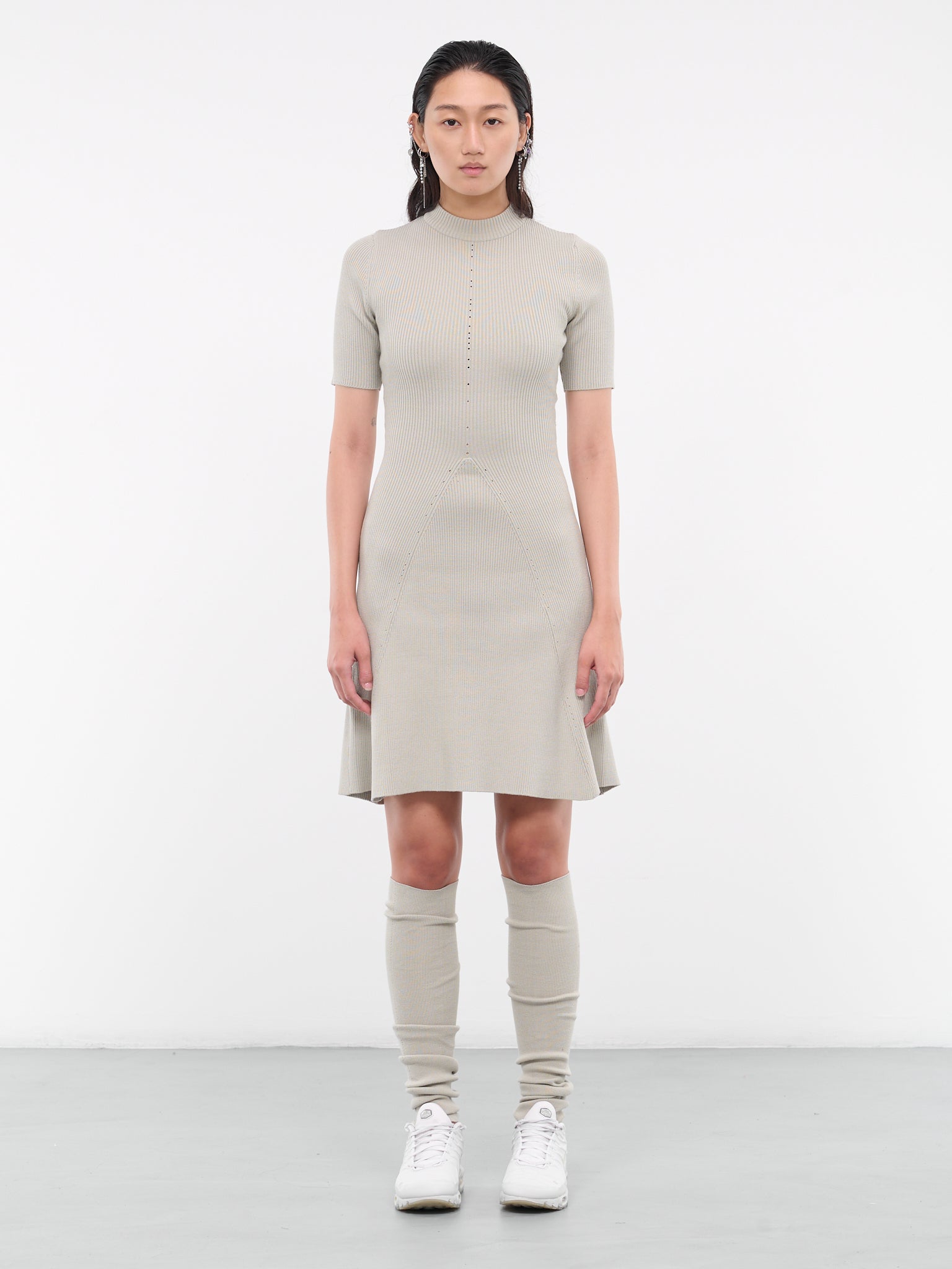 Rib Knit Dress (D3FG-FOG-GREEN)