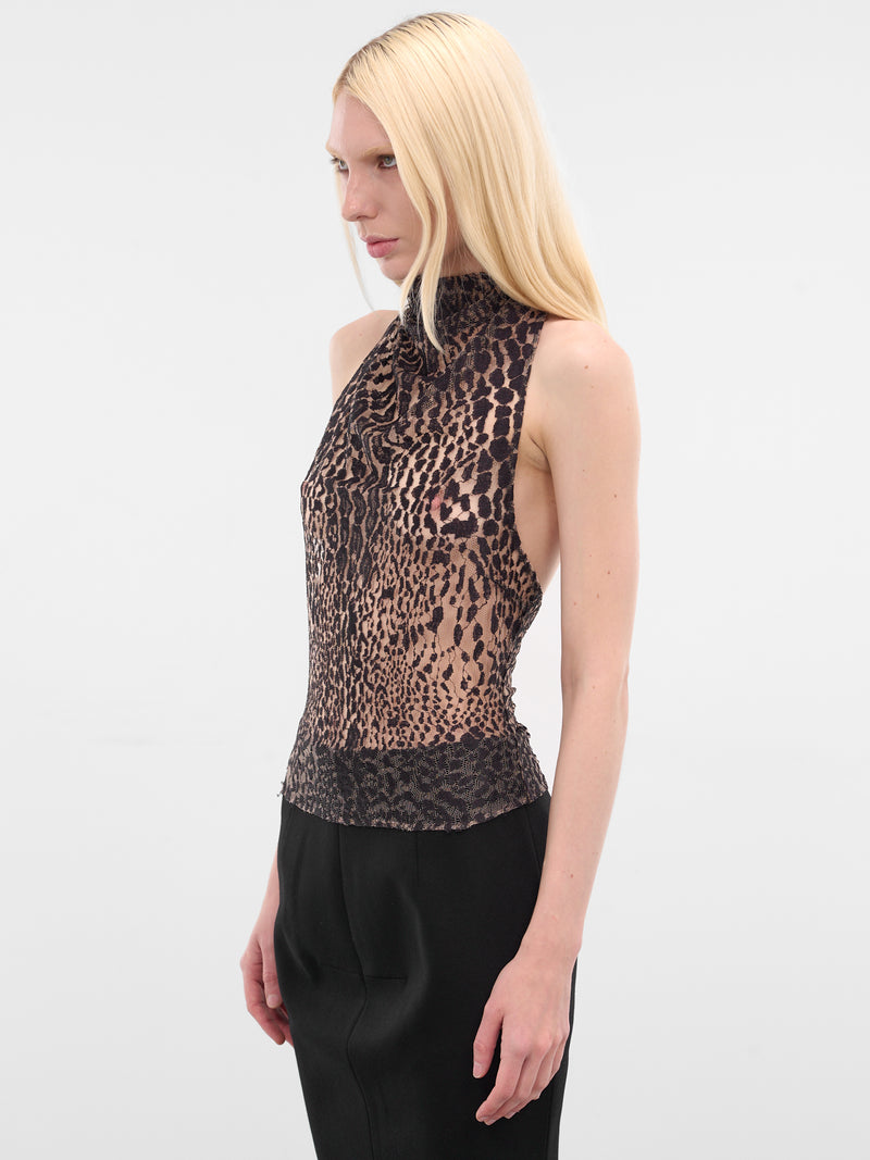 Leopard Print Lace Daisy Top (DAISY-TOP-TOFEE)