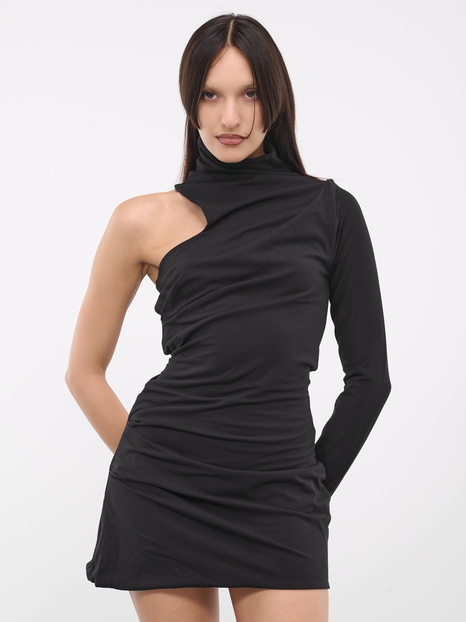 FEBEN | H.Lorenzo|Dali's Drape Dress (DALIS-DRAPE-DRESS-BLACK), XS / Black FEBEN | H.Lorenzo|Dali's Drape Dress (DALIS-DRAPE-DRESS-BLACK), XS / Black